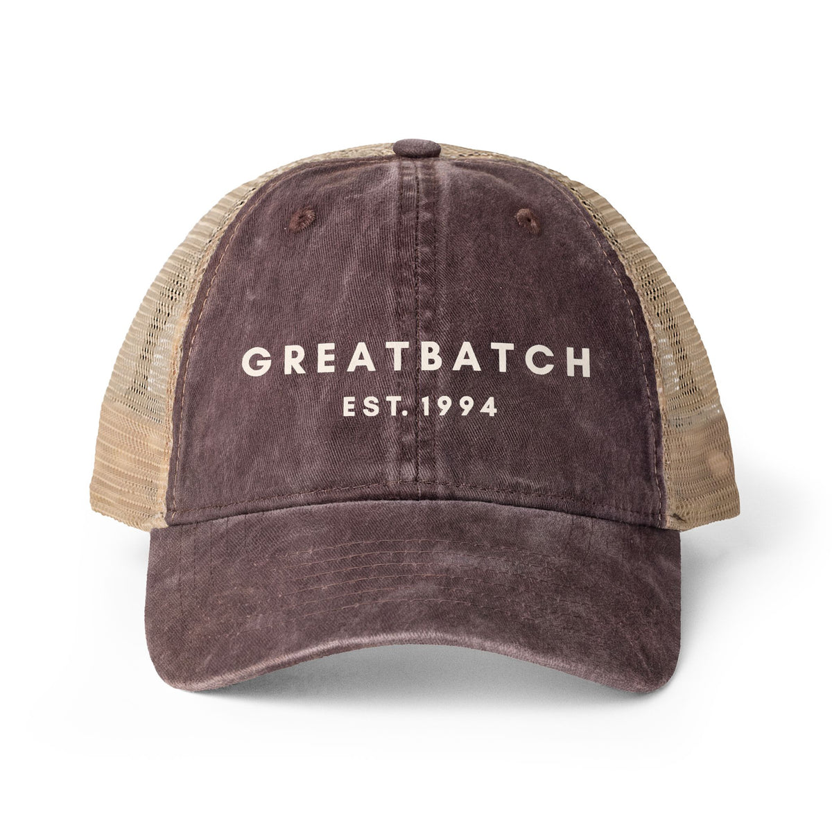 The Greatbatch Hat | Beige Font Patterned Bill