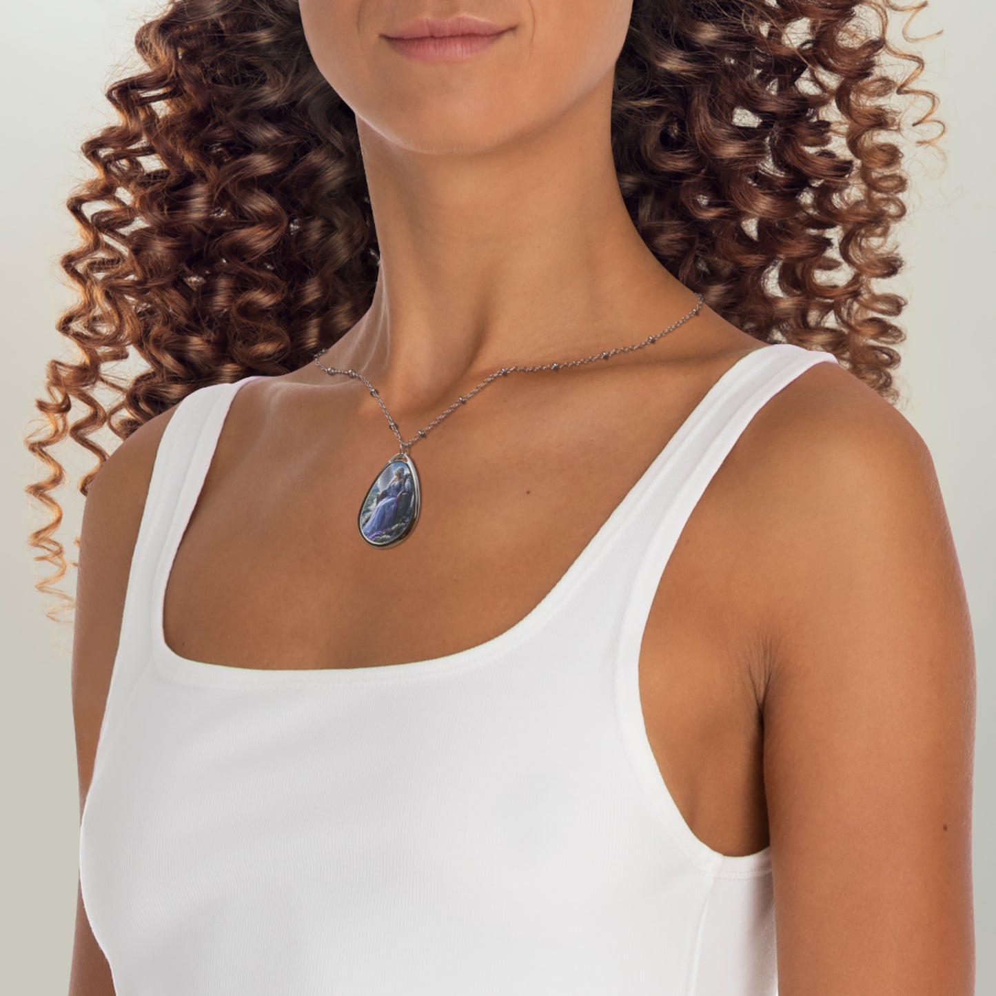 Air Goddess Oval Necklace | Andi B. Designs
