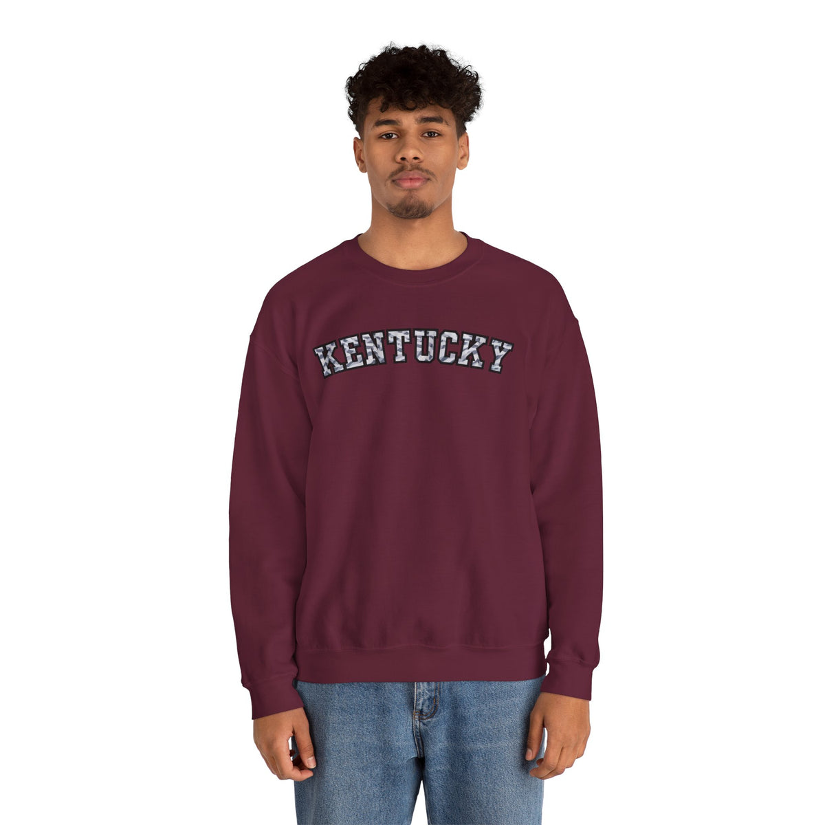 Kentucky Grey Modern Camo Crewneck Sweatshirt