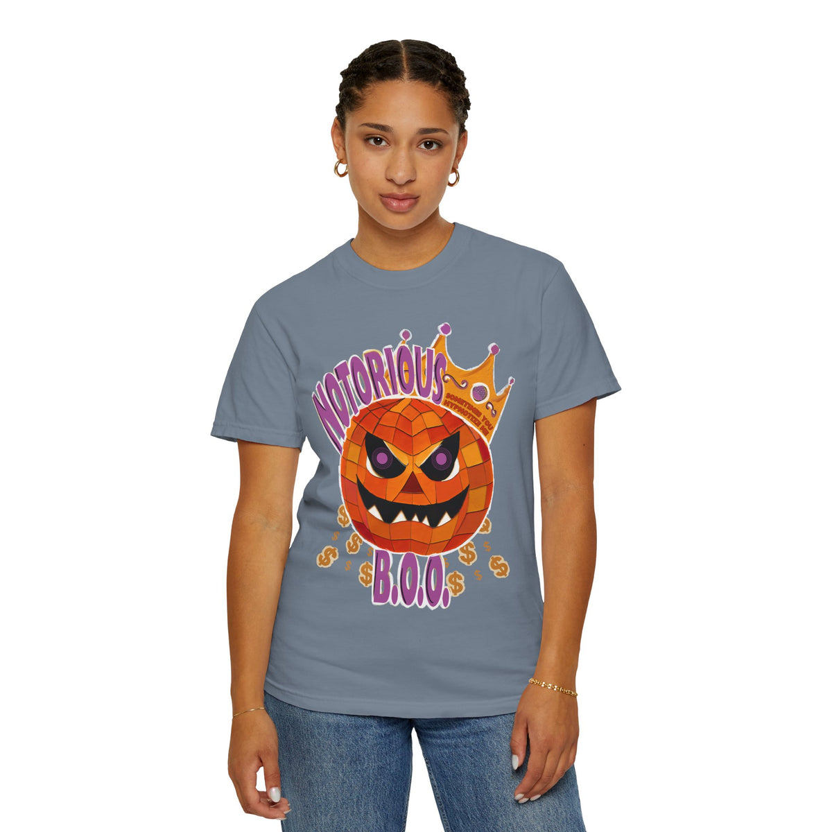 Notorious B.O.O. T-shirt | Halloween Jack-o'-Lantern Design