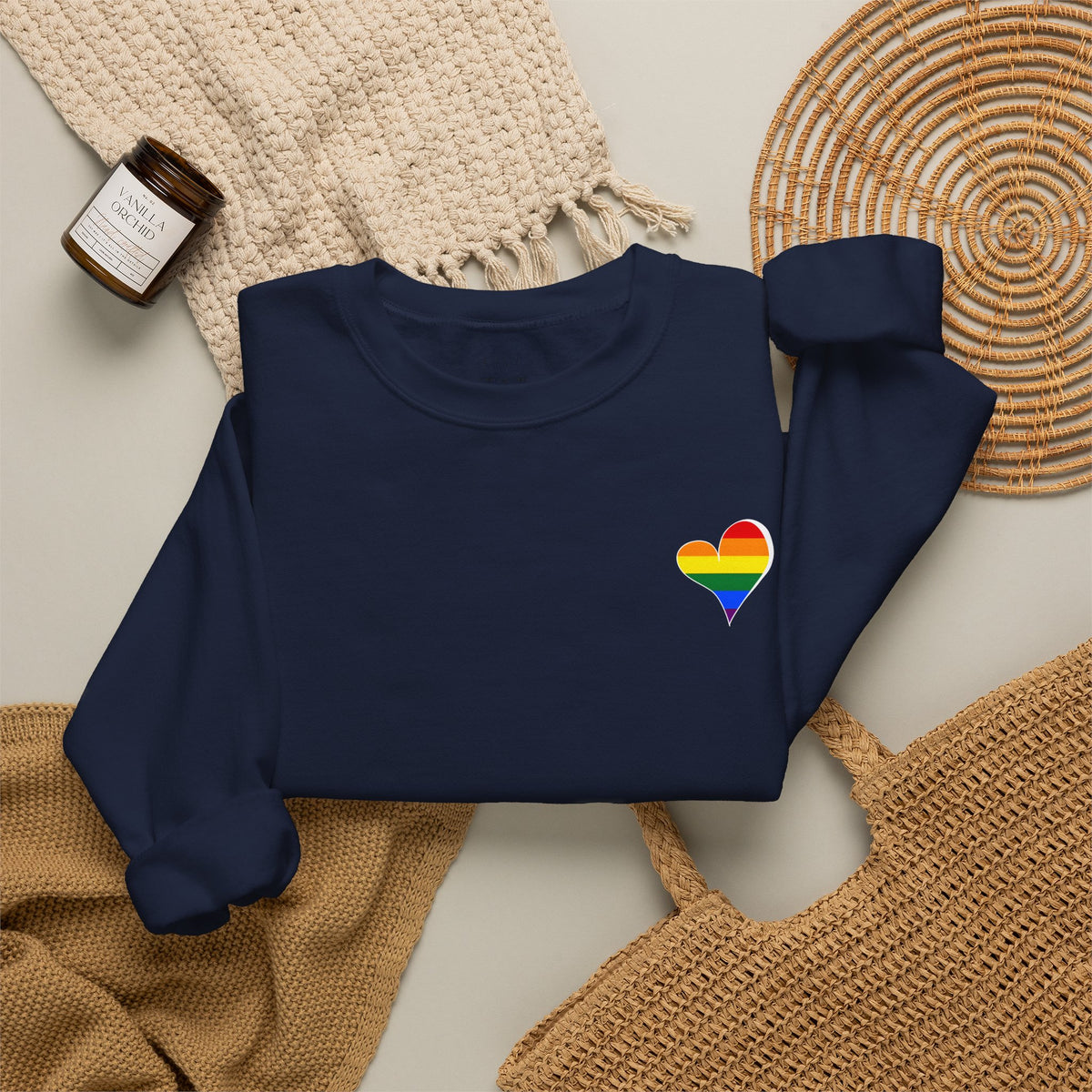Kentucky Rainbow Stacked Font Crewneck Sweatshirt