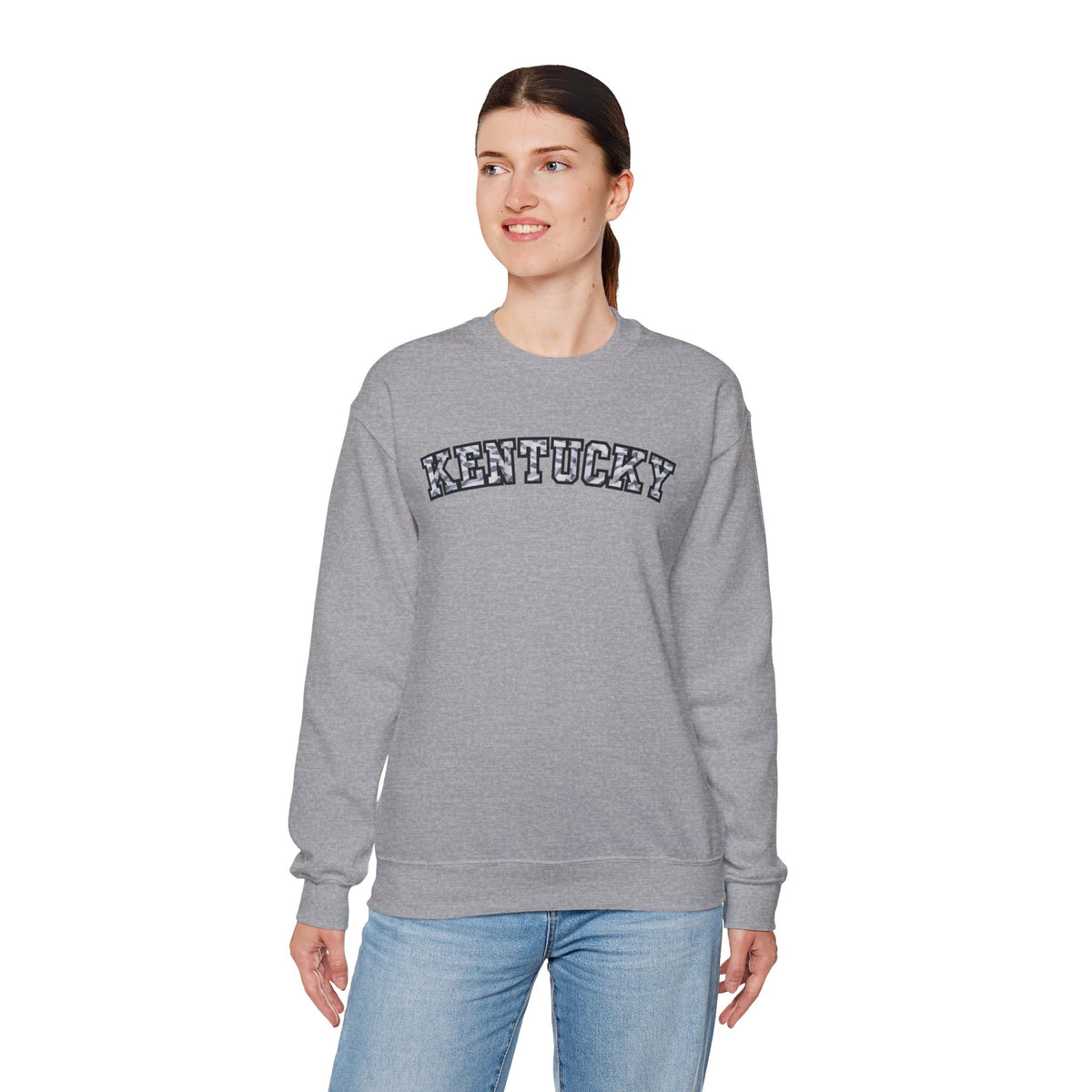 Kentucky Grey Modern Camo Crewneck Sweatshirt