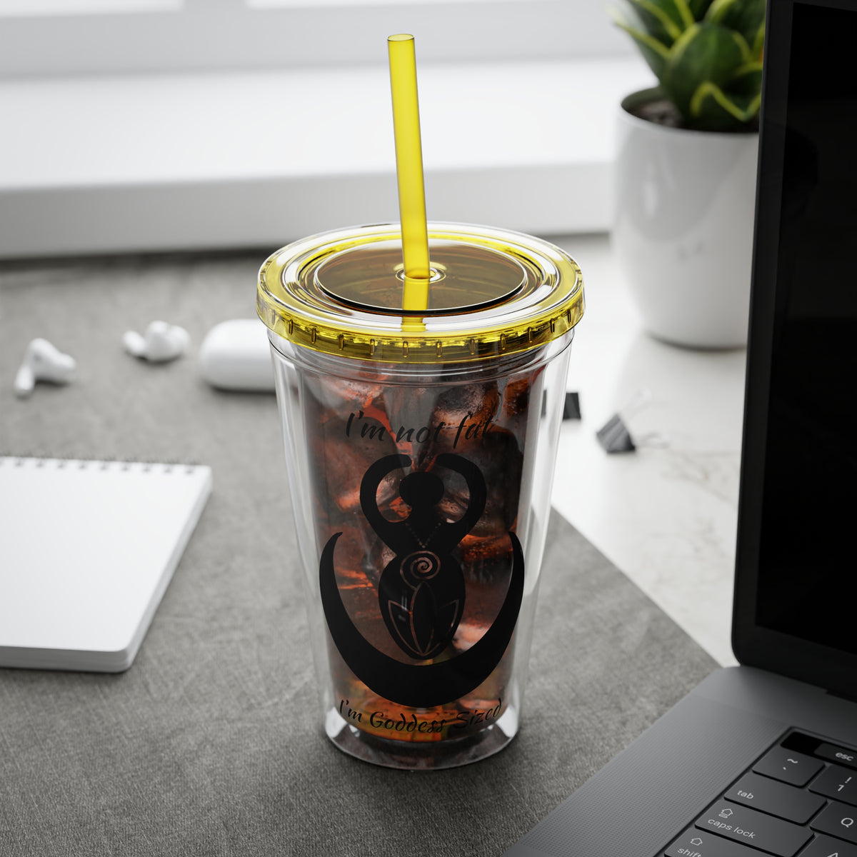 Goddess 16oz Sunsplash Straw Tumbler | Andi B. Designs
