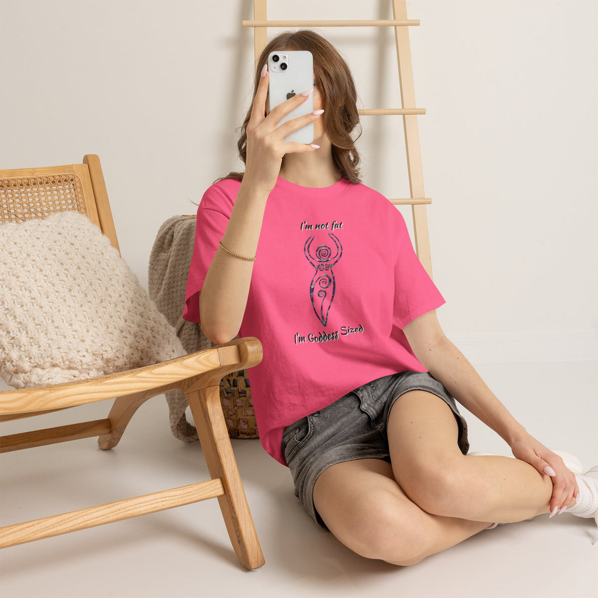 Goddess Sized Tee — "I'm not fat, I'm Goddess Sized" Empowerment T‑Shirt | Andi B. Designs