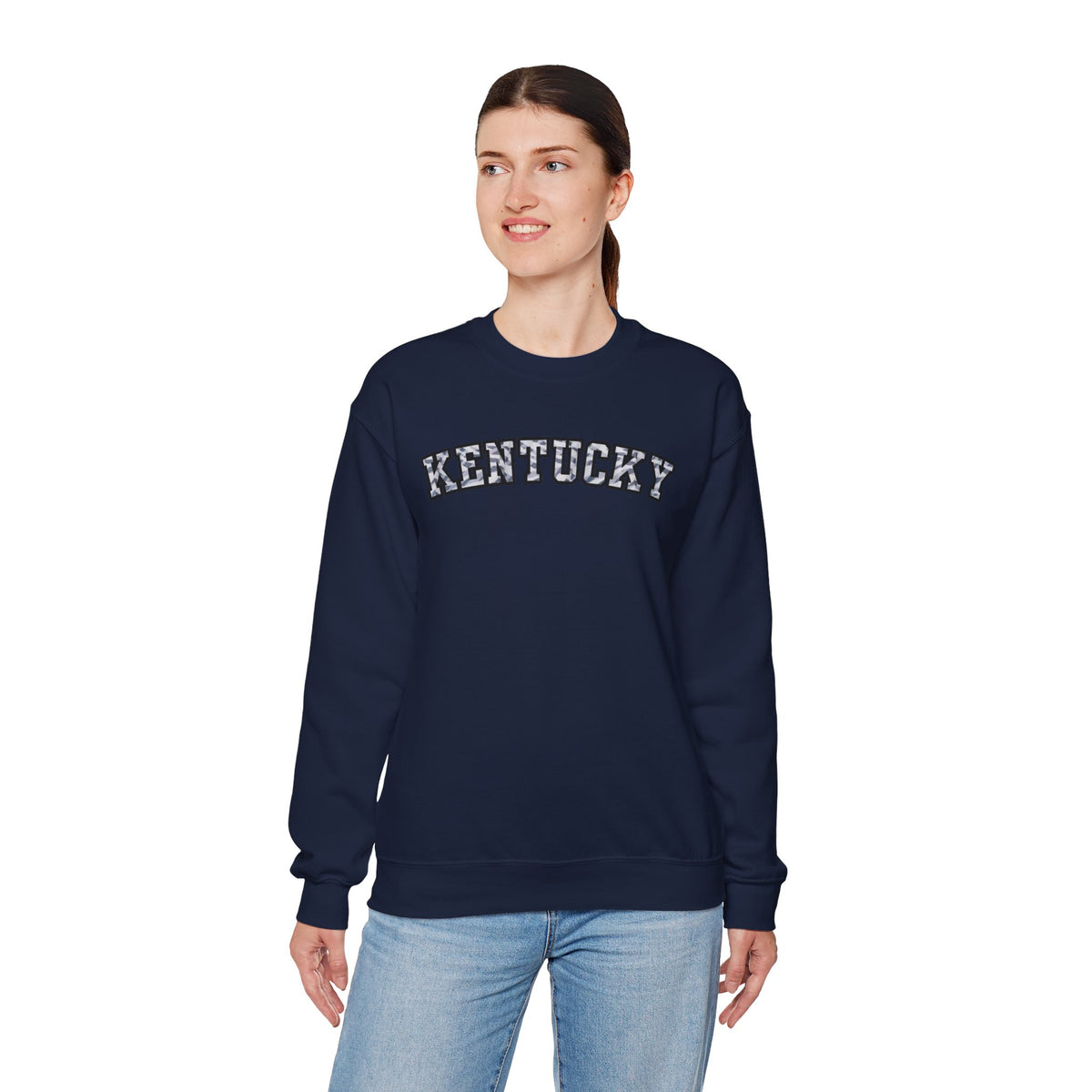 Kentucky Grey Modern Camo Crewneck Sweatshirt
