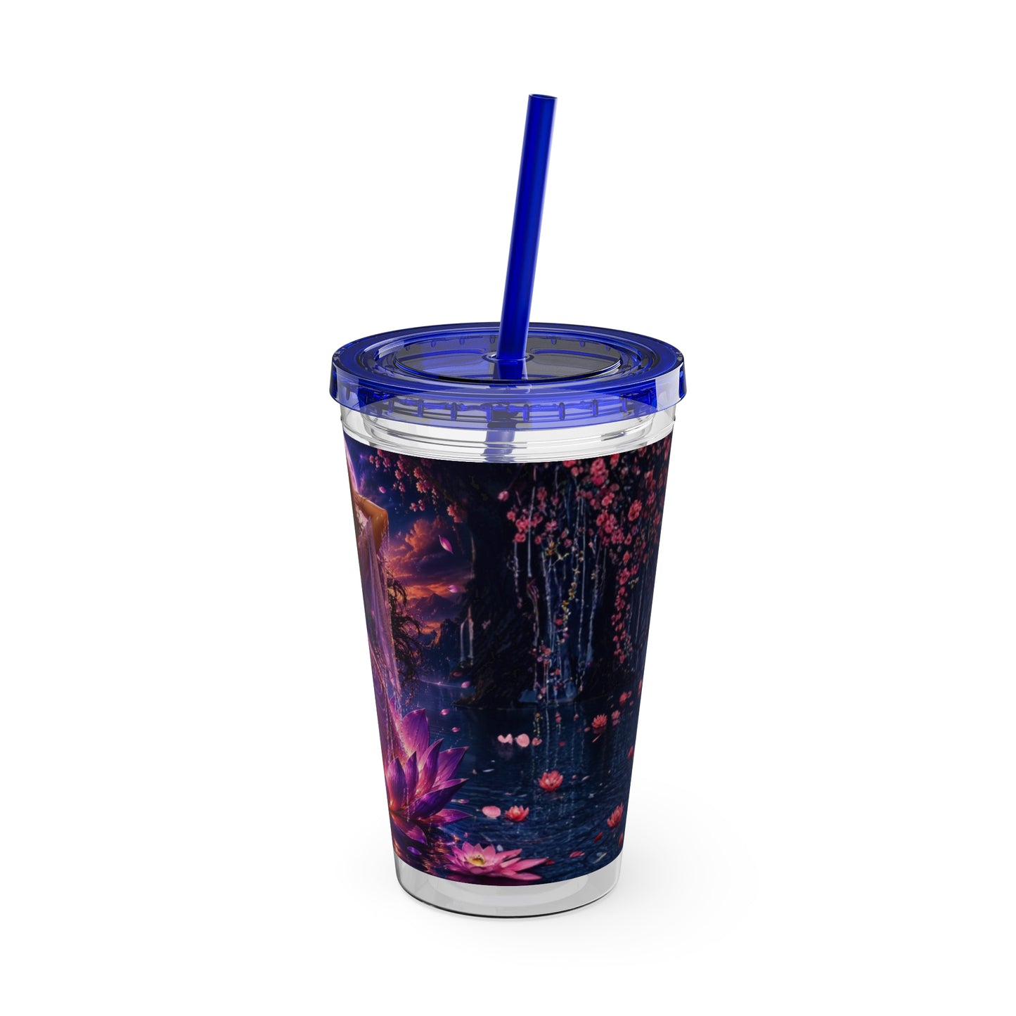Water Goddess 16oz Sunsplash Straw Tumbler | Andi B. Designs