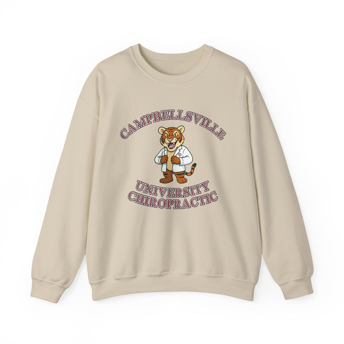 Campbellsville University Chiropractic Crewneck Sweatshirt — Retro Mascot Pullover