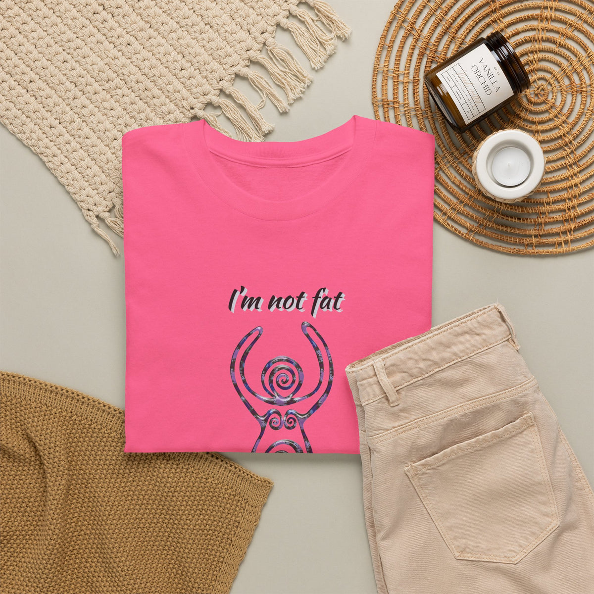 Goddess Sized Tee — "I'm not fat, I'm Goddess Sized" Empowerment T‑Shirt | Andi B. Designs