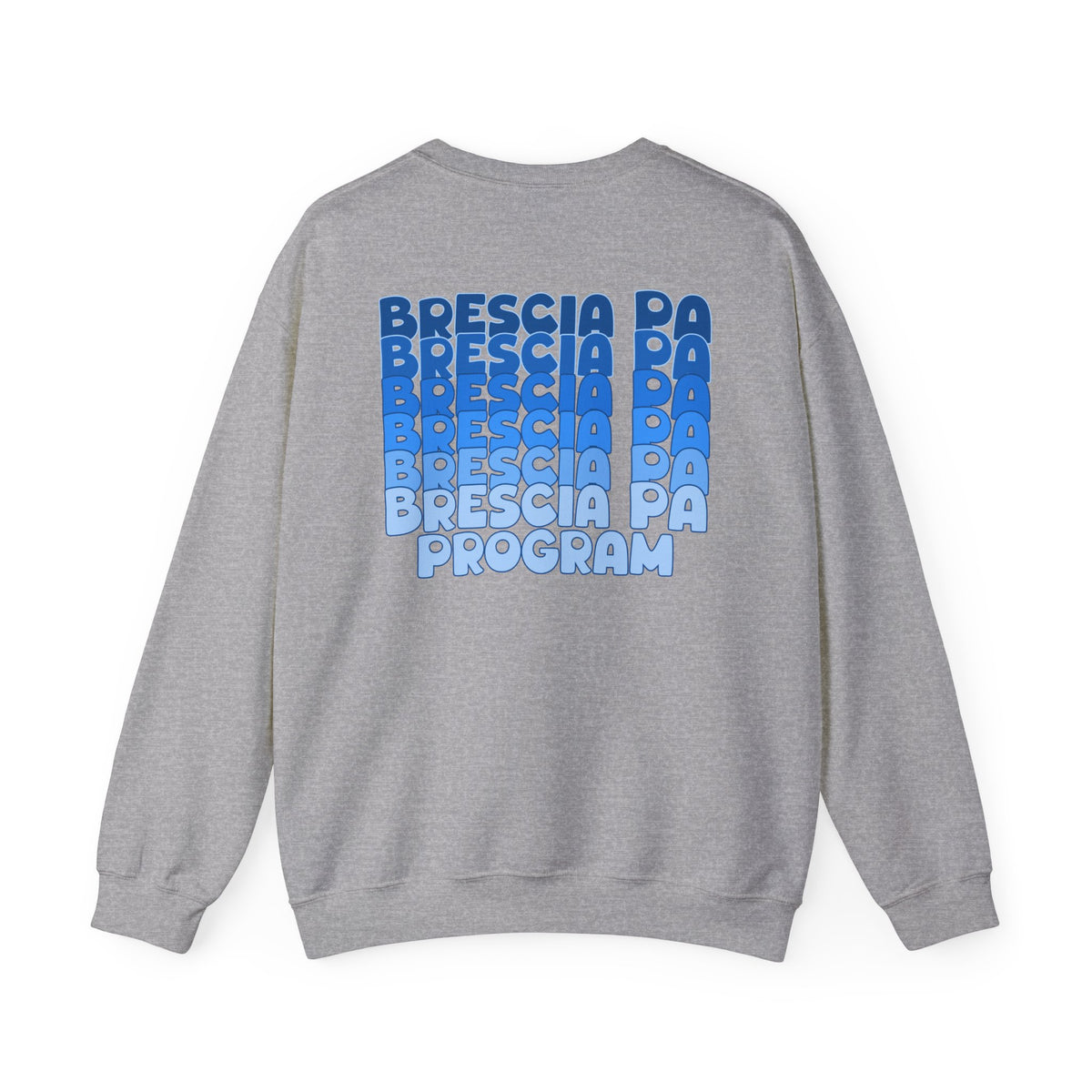 Brescia PA Program Blue Ombre Graphic Crewneck Sweatshirt