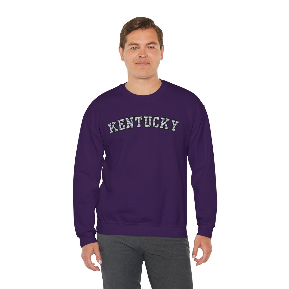 Kentucky Grey Modern Camo Crewneck Sweatshirt