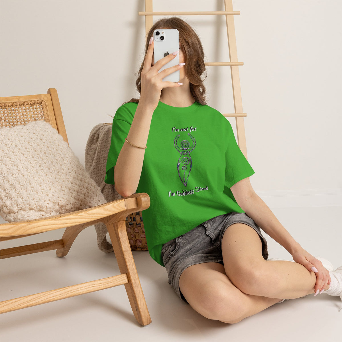 Goddess Sized Tee — "I'm not fat, I'm Goddess Sized" Empowerment T‑Shirt | Andi B. Designs