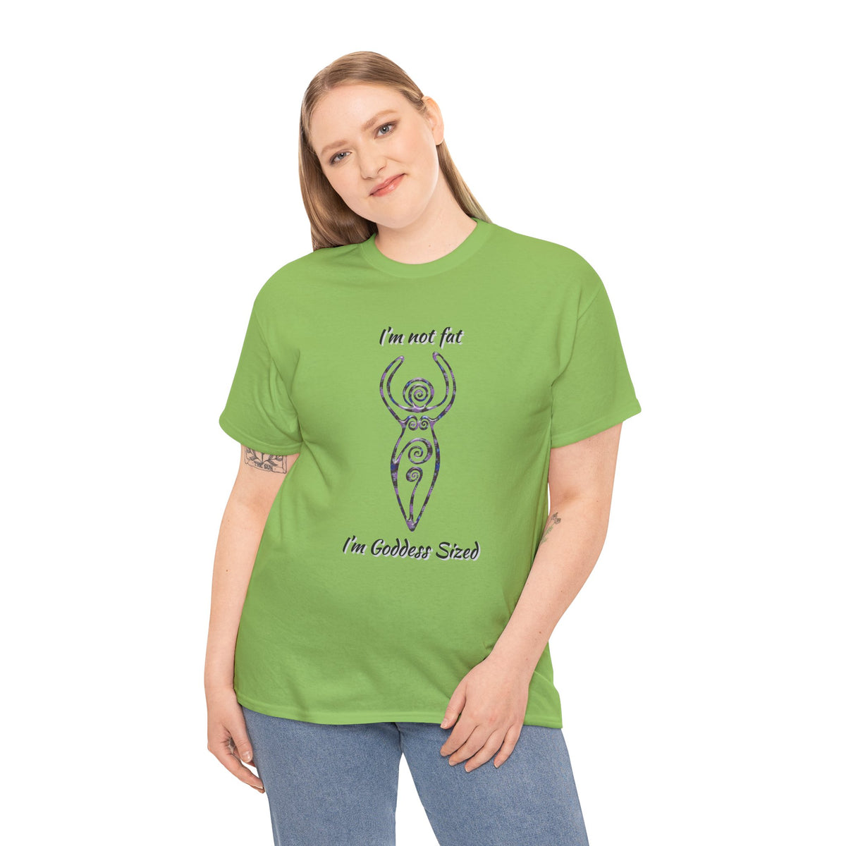 Goddess Sized Tee — "I'm not fat, I'm Goddess Sized" Empowerment T‑Shirt | Andi B. Designs