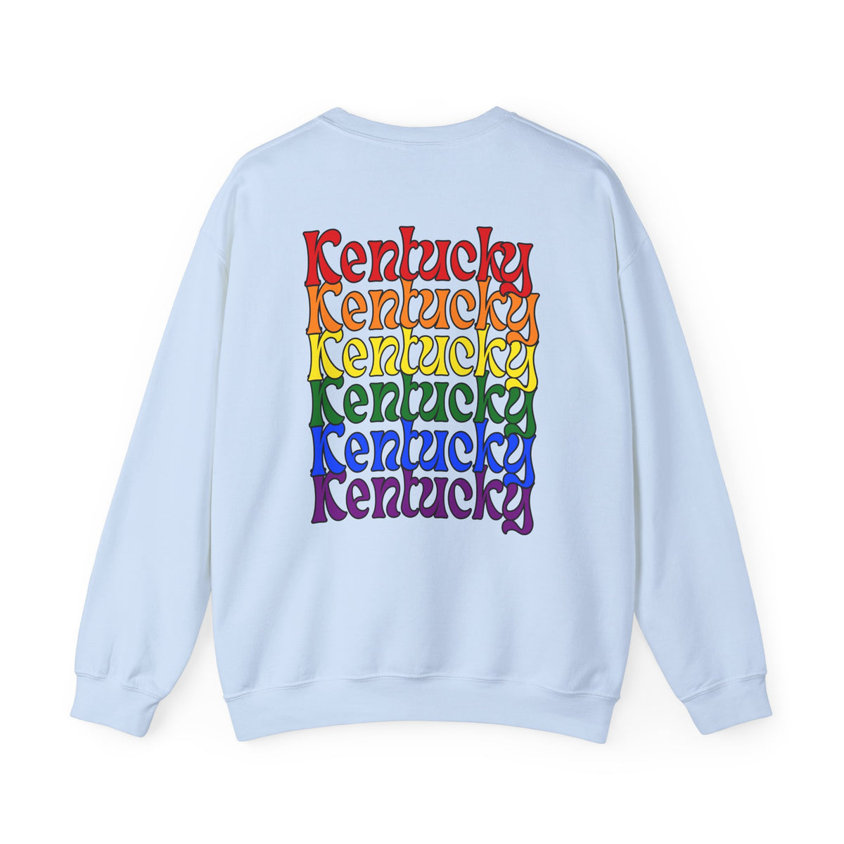 Kentucky Rainbow Stacked Font Crewneck Sweatshirt