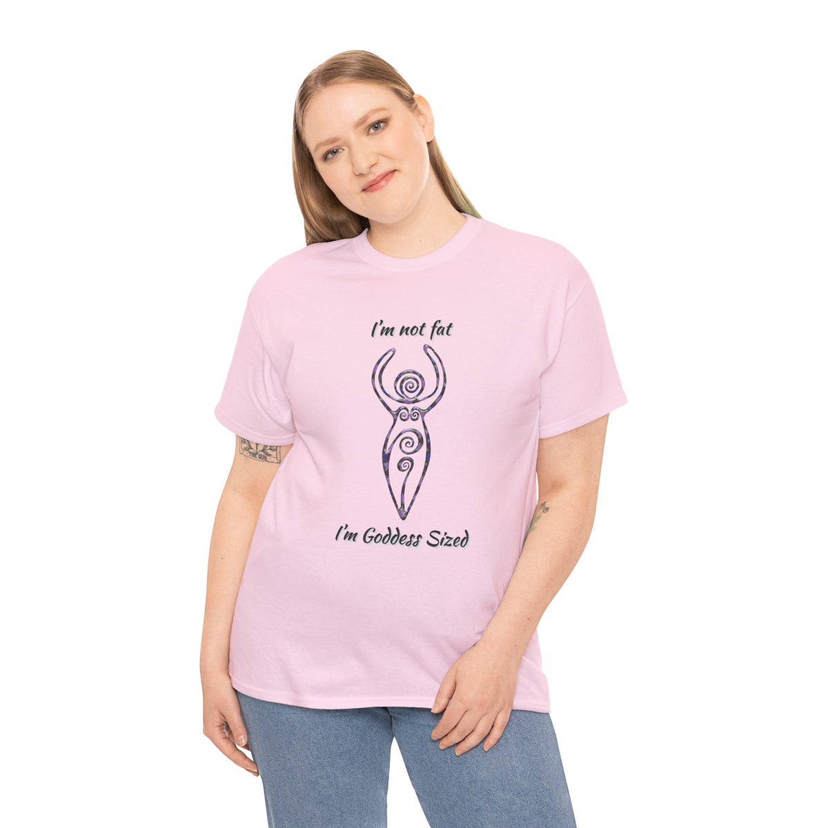 Goddess Sized Tee — "I'm not fat, I'm Goddess Sized" Empowerment T‑Shirt | Andi B. Designs