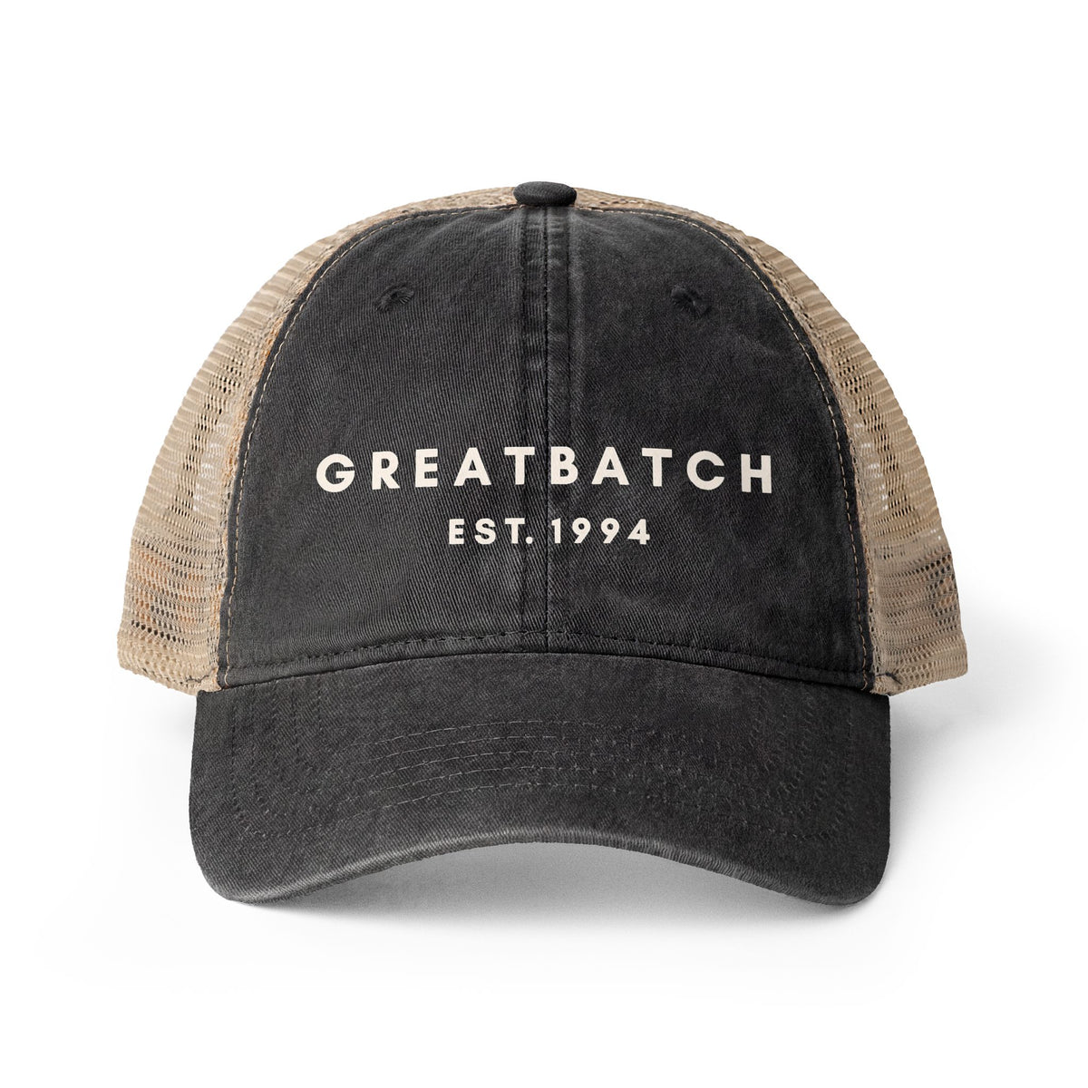 The Greatbatch Hat | Beige Font Patterned Bill