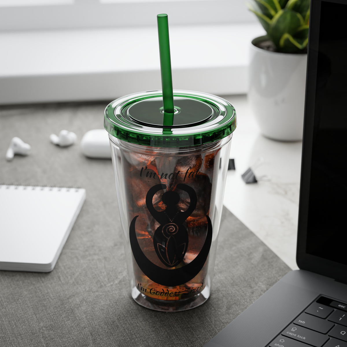 Goddess 16oz Sunsplash Straw Tumbler | Andi B. Designs