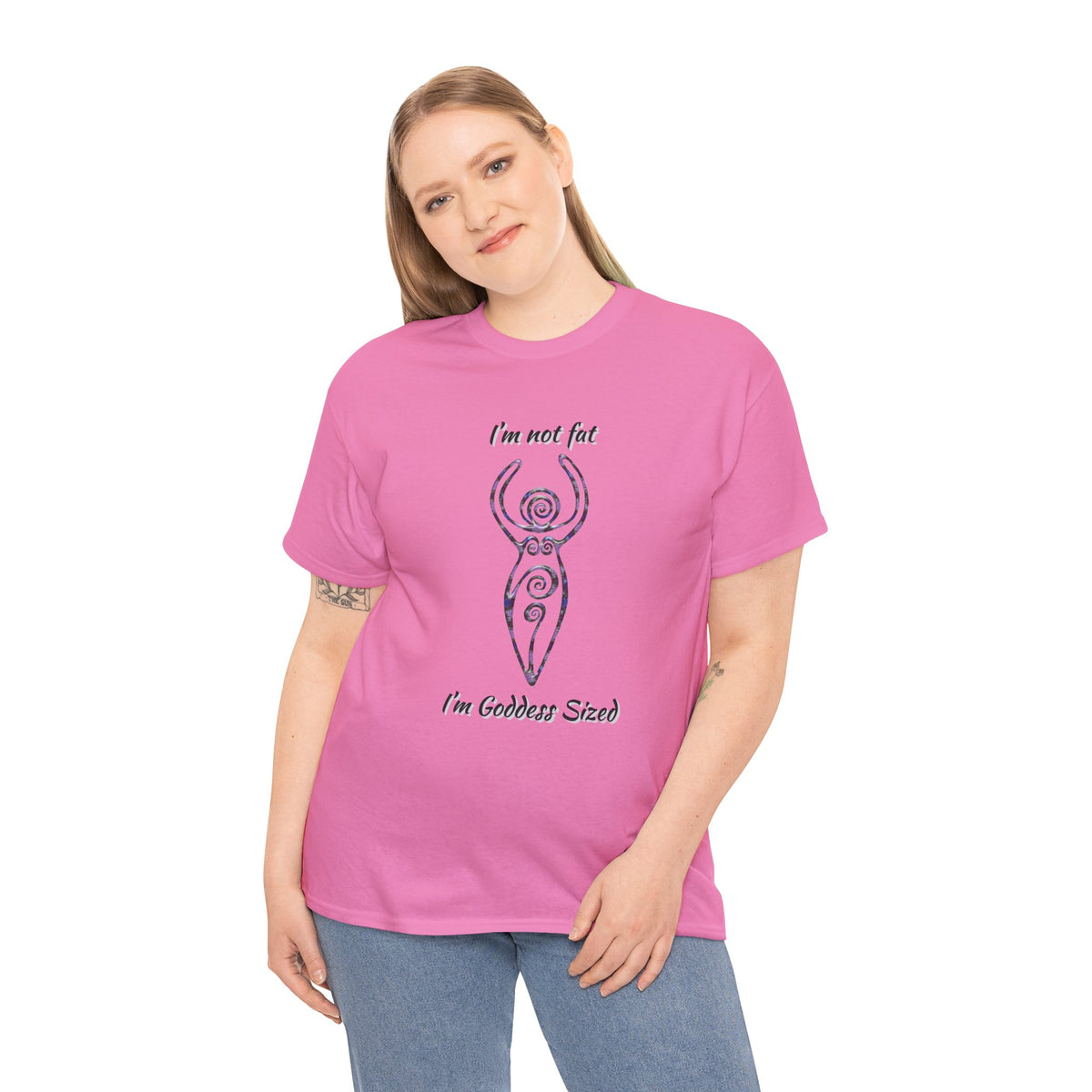 Goddess Sized Tee — "I'm not fat, I'm Goddess Sized" Empowerment T‑Shirt | Andi B. Designs