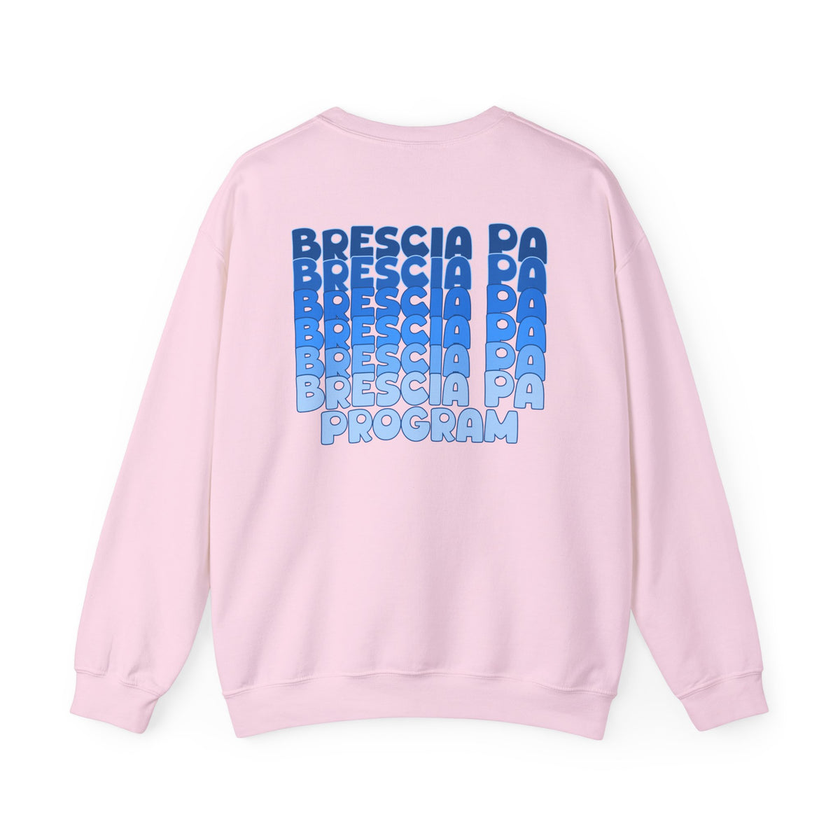 Brescia PA Program Blue Ombre Graphic Crewneck Sweatshirt