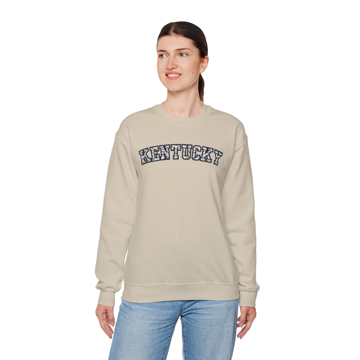 Kentucky Grey Modern Camo Crewneck Sweatshirt