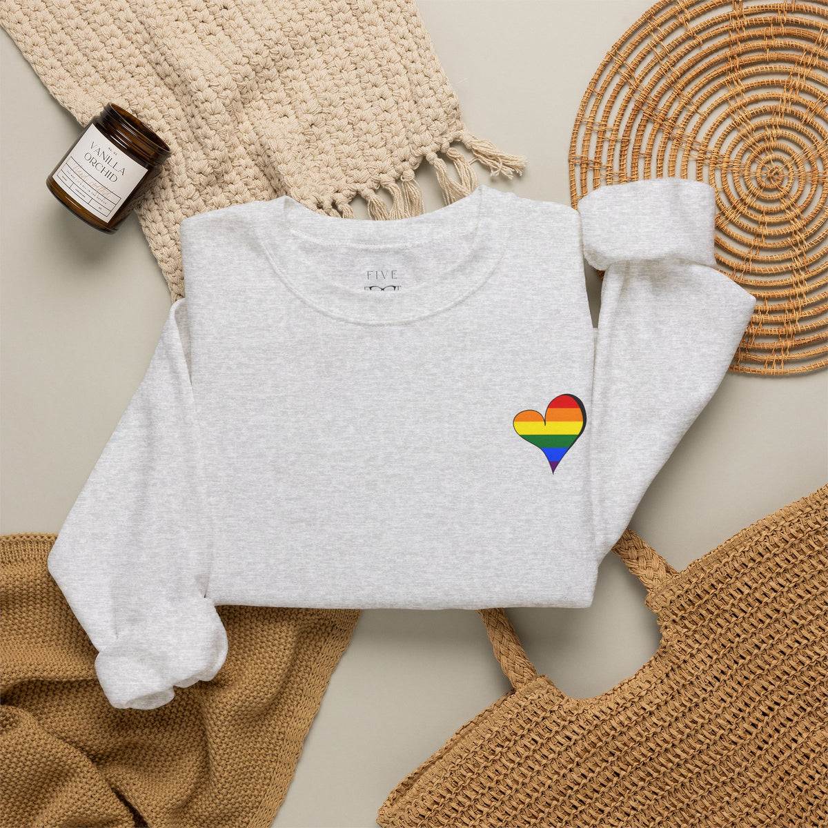 Kentucky Rainbow Stacked Font Crewneck Sweatshirt