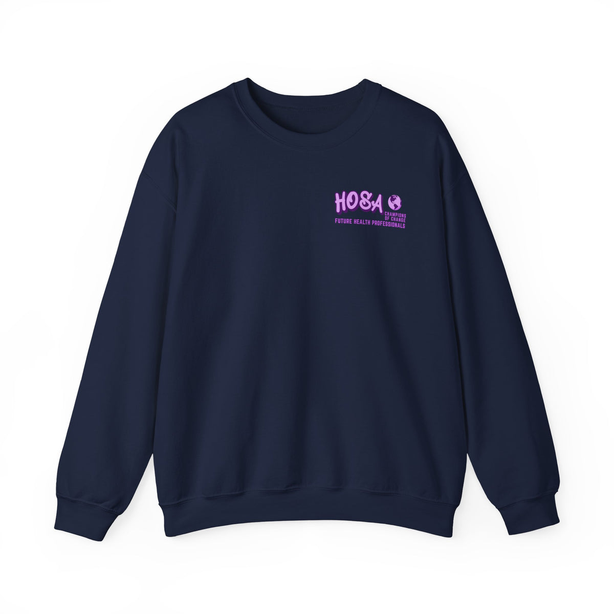 HOSA Concert Style Crewneck Sweatshirt, Cozy Unisex Sweatshirt, Ideal for Health Students | Purple Gildan Edition