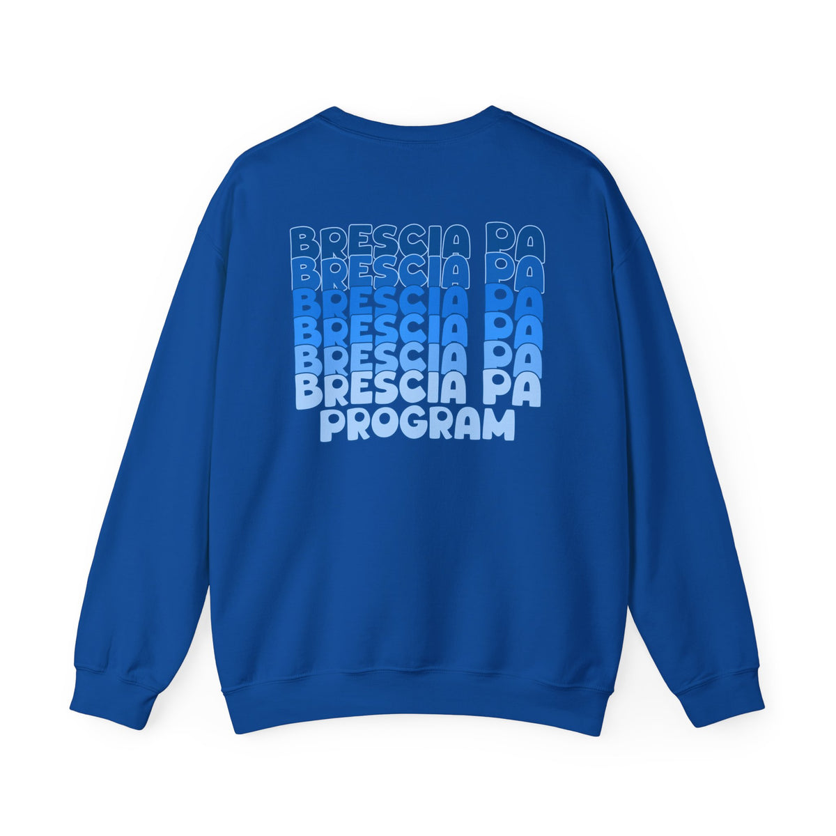 Brescia PA Program Blue Ombre Graphic Crewneck Sweatshirt