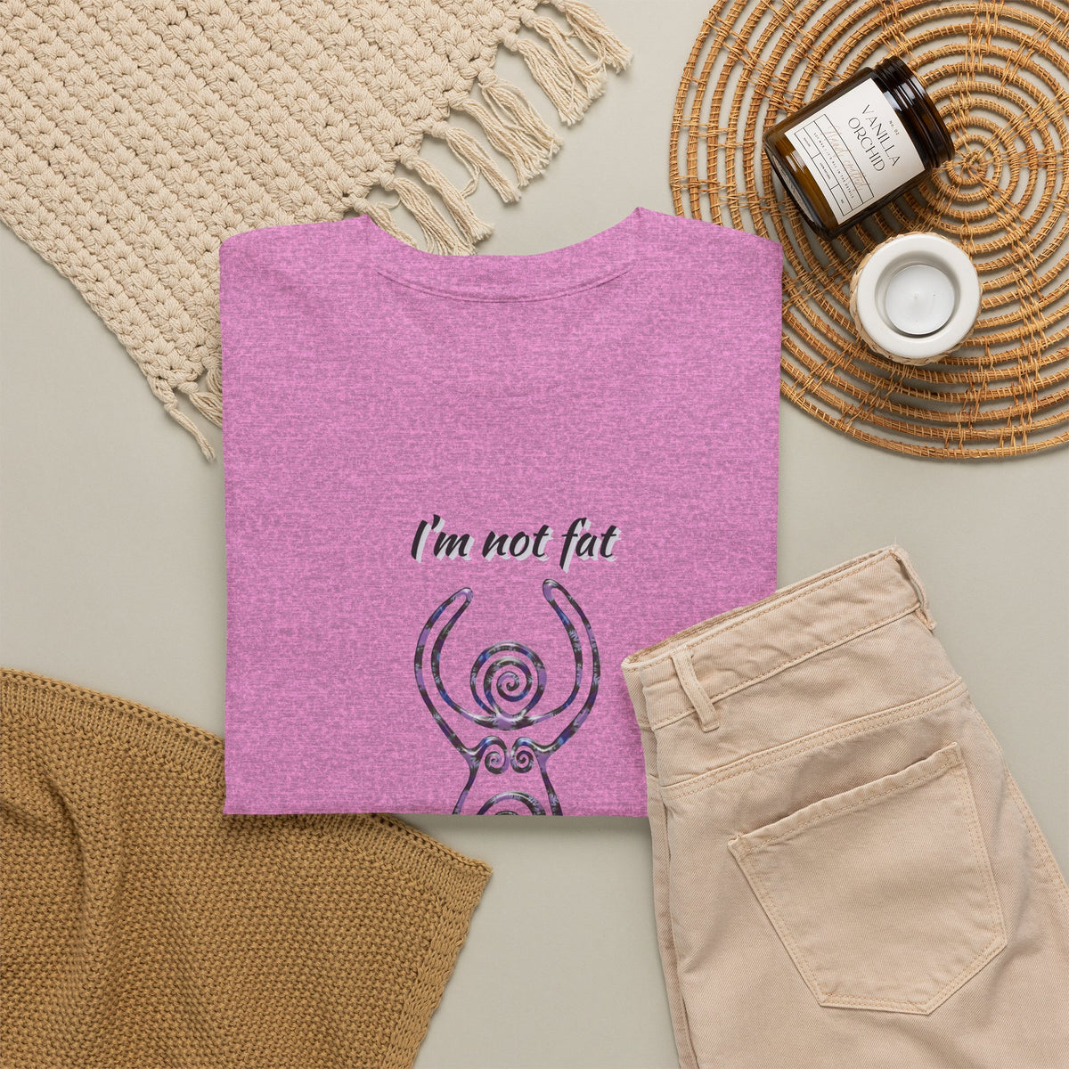 Goddess Sized Tee — "I'm not fat, I'm Goddess Sized" Empowerment T‑Shirt | Andi B. Designs