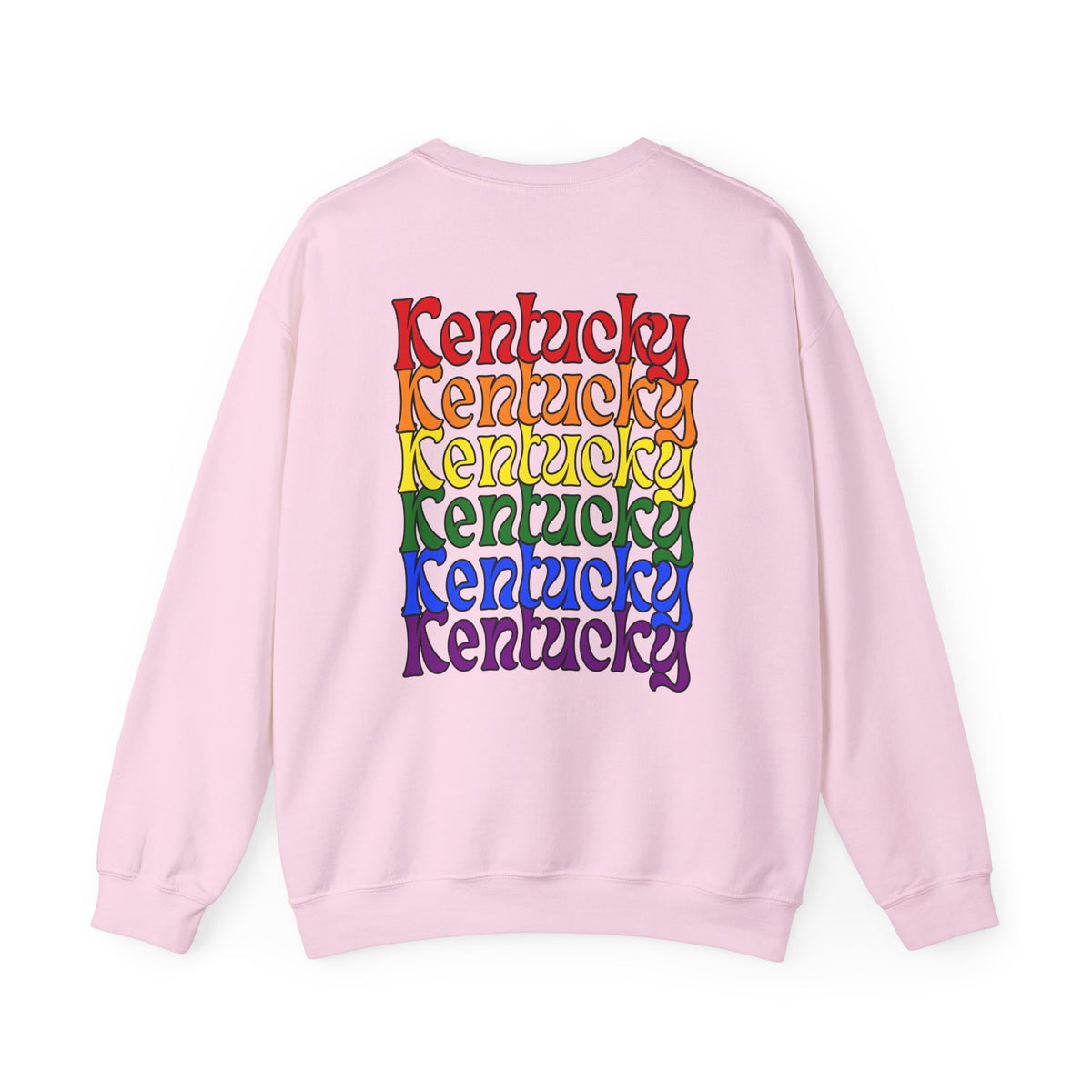 Kentucky Rainbow Stacked Font Crewneck Sweatshirt