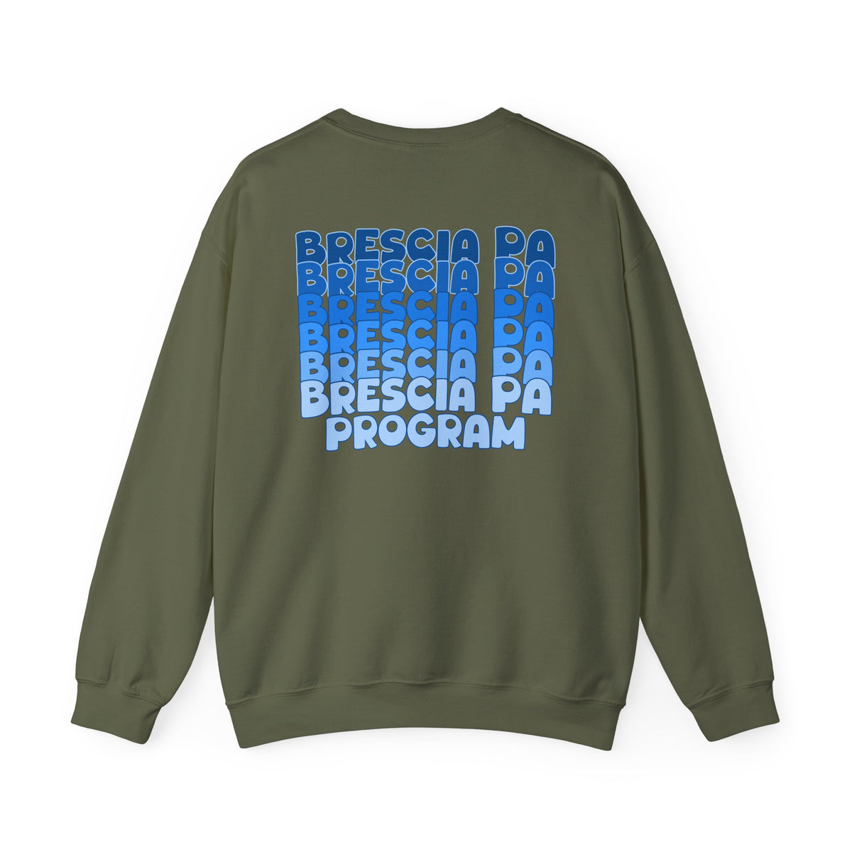 Brescia PA Program Blue Ombre Graphic Crewneck Sweatshirt