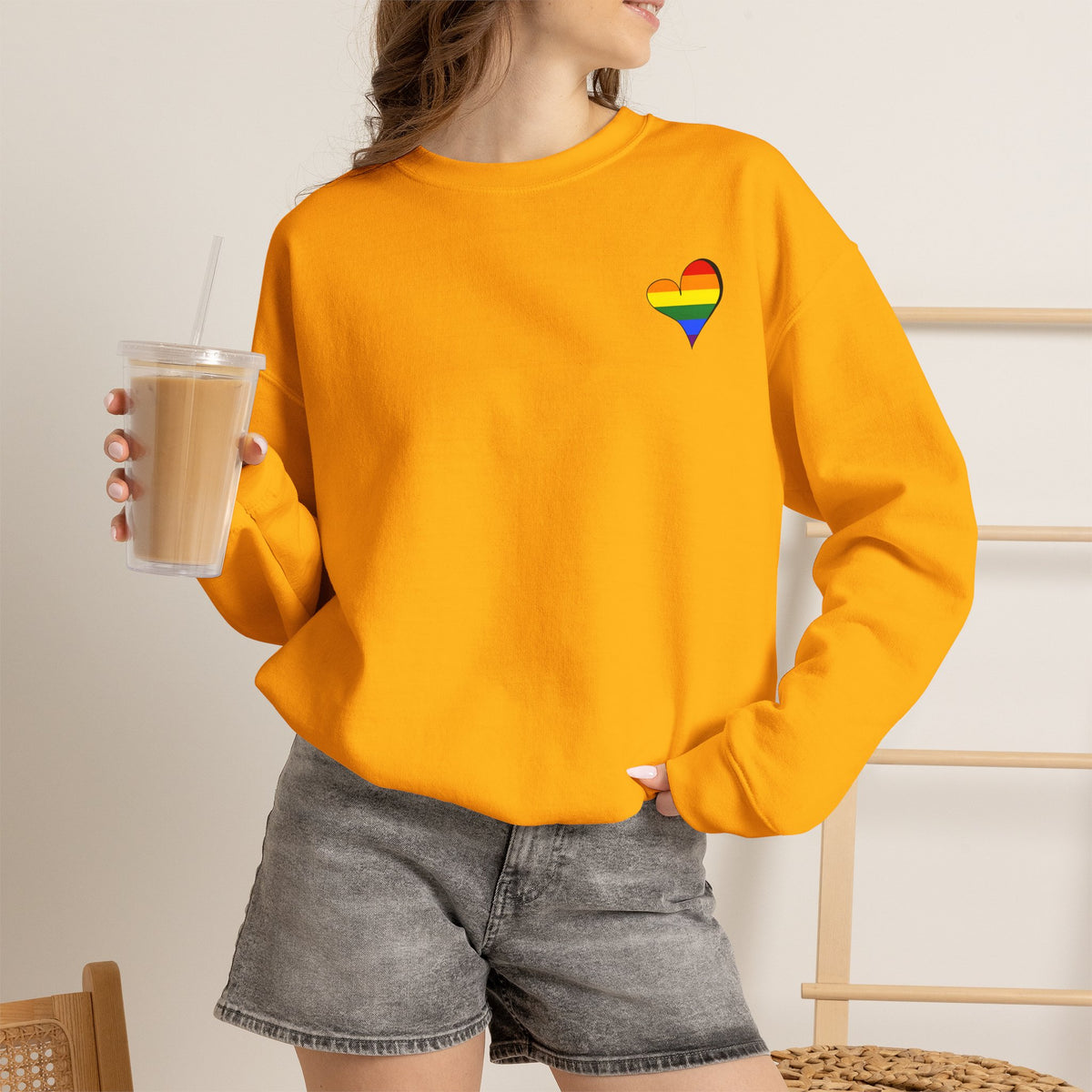 Kentucky Rainbow Stacked Font Crewneck Sweatshirt