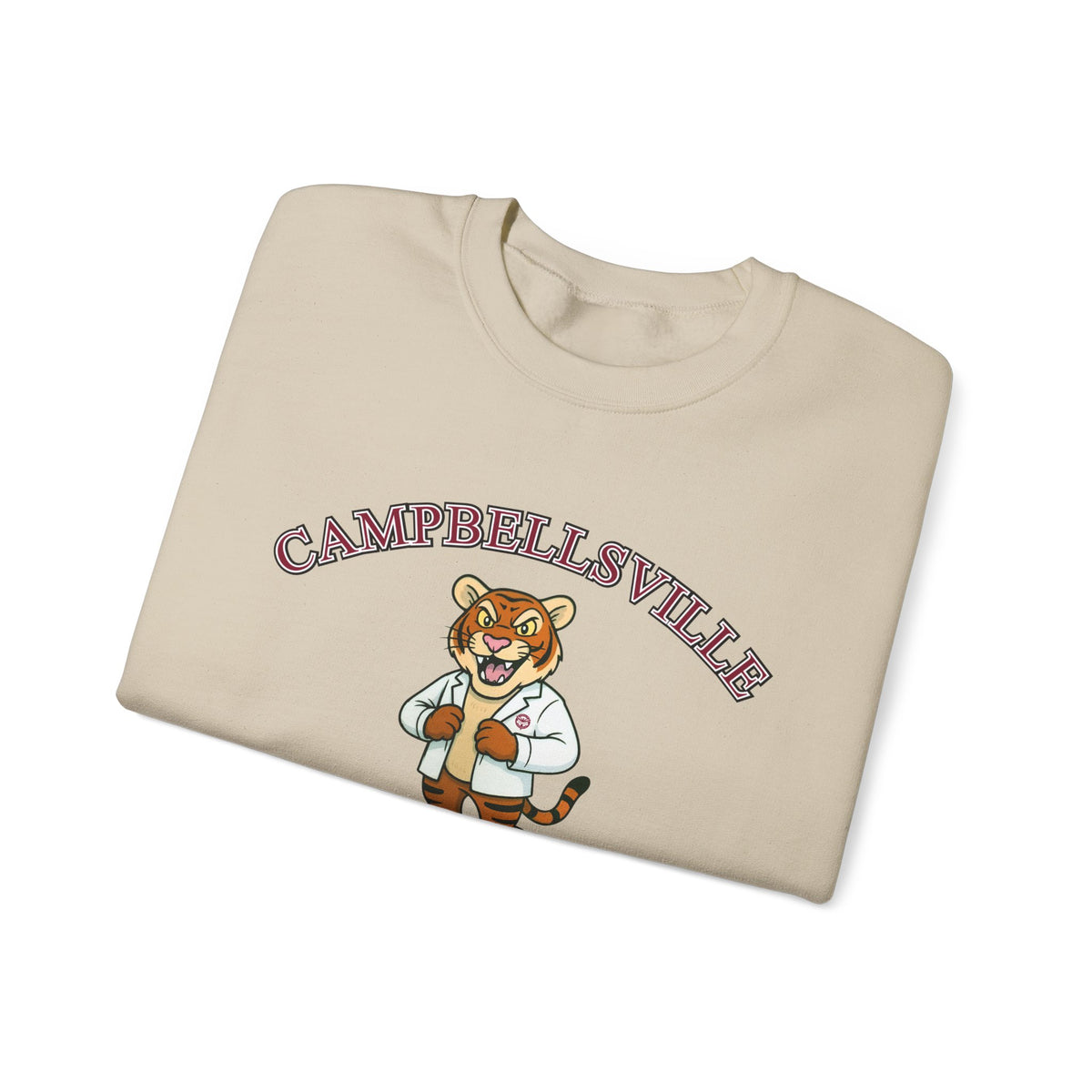 Campbellsville University Chiropractic Crewneck Sweatshirt — Retro Mascot Pullover
