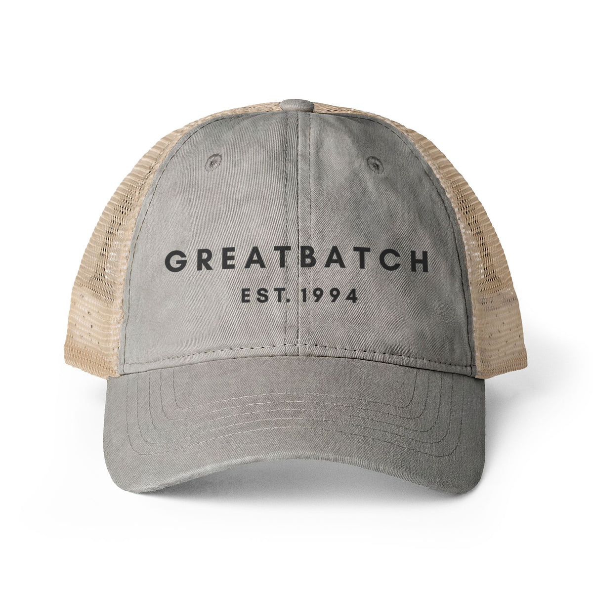The Greatbatch Hat | Black Font Patterned Bill