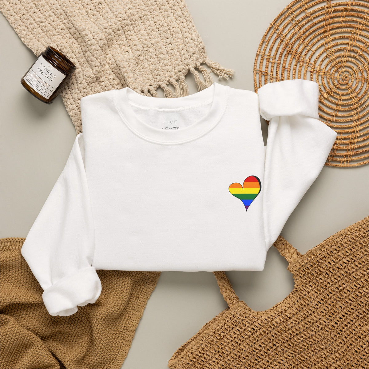 Kentucky Rainbow Stacked Font Crewneck Sweatshirt