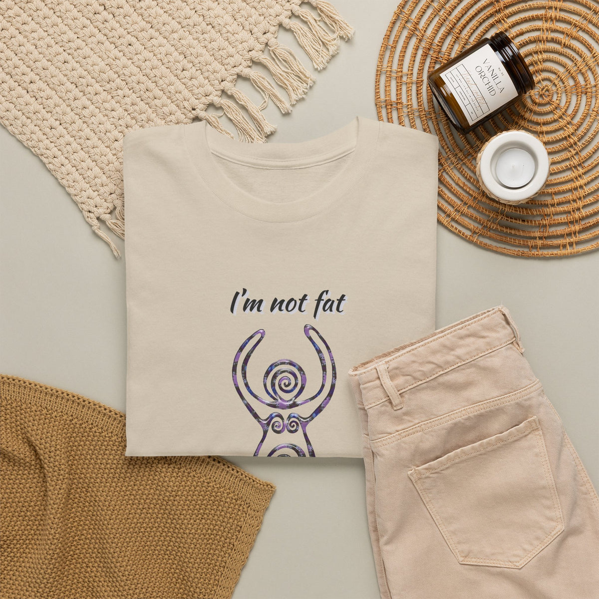Goddess Sized Tee — "I'm not fat, I'm Goddess Sized" Empowerment T‑Shirt | Andi B. Designs