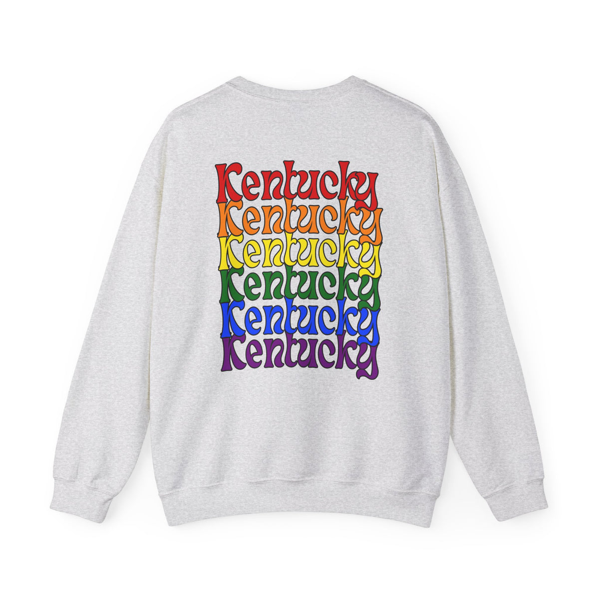 Kentucky Rainbow Stacked Font Crewneck Sweatshirt