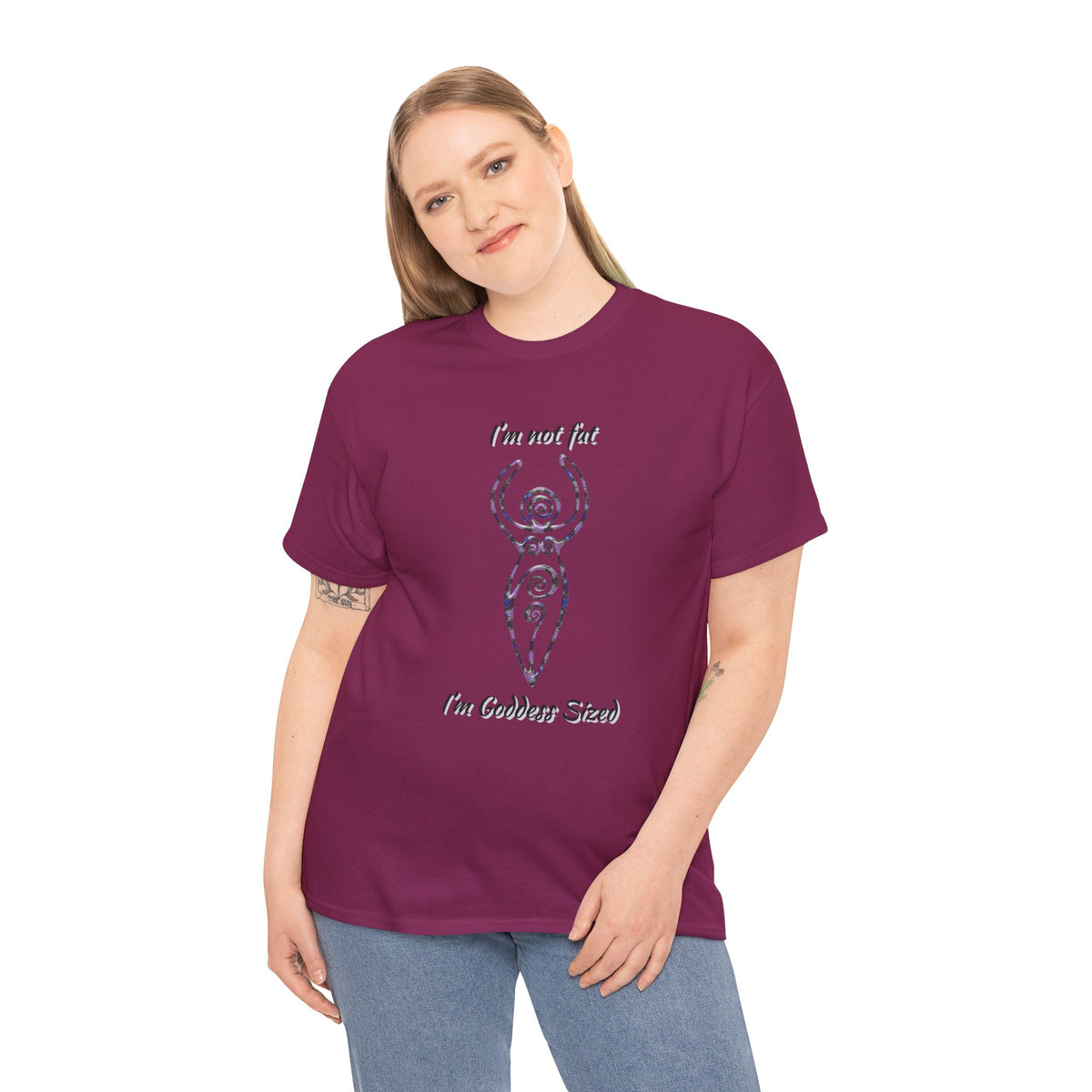 Goddess Sized Tee — "I'm not fat, I'm Goddess Sized" Empowerment T‑Shirt | Andi B. Designs