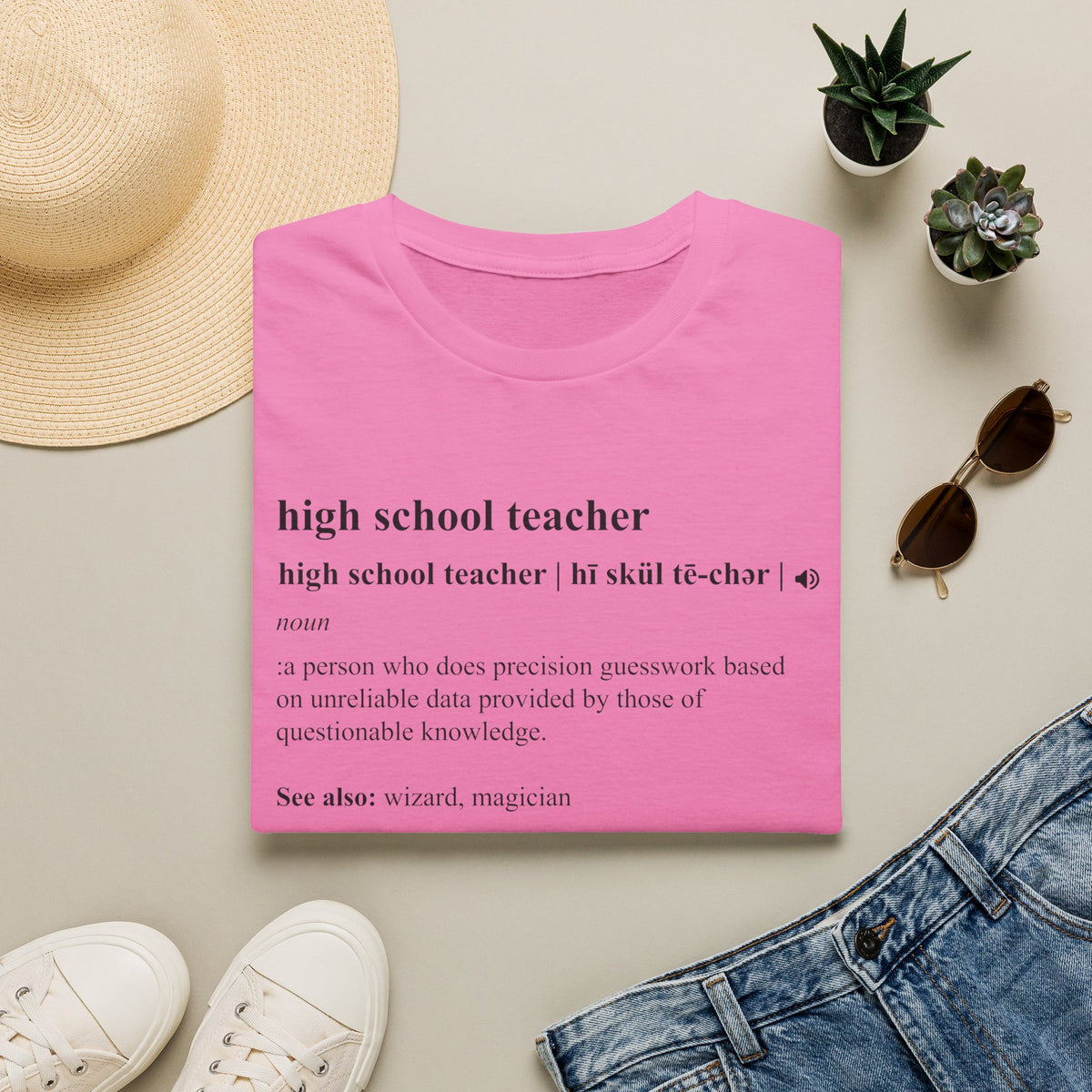 Teacher Definition T-Shirt — 'high school teacher' Funny Dictionary Tee