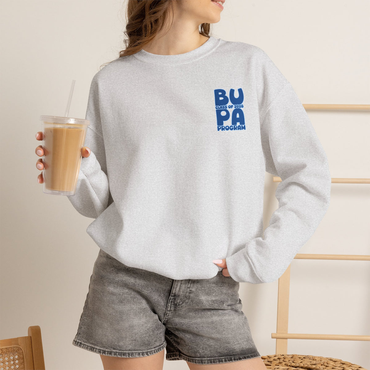 Brescia PA Program Blue Ombre Graphic Crewneck Sweatshirt