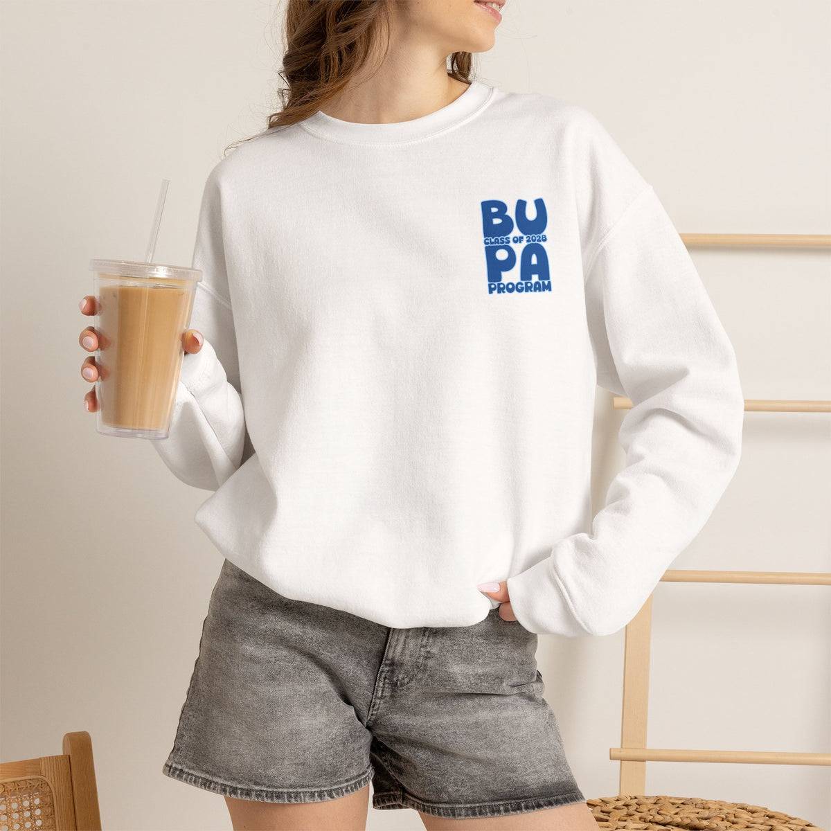 Brescia PA Program Blue Ombre Graphic Crewneck Sweatshirt