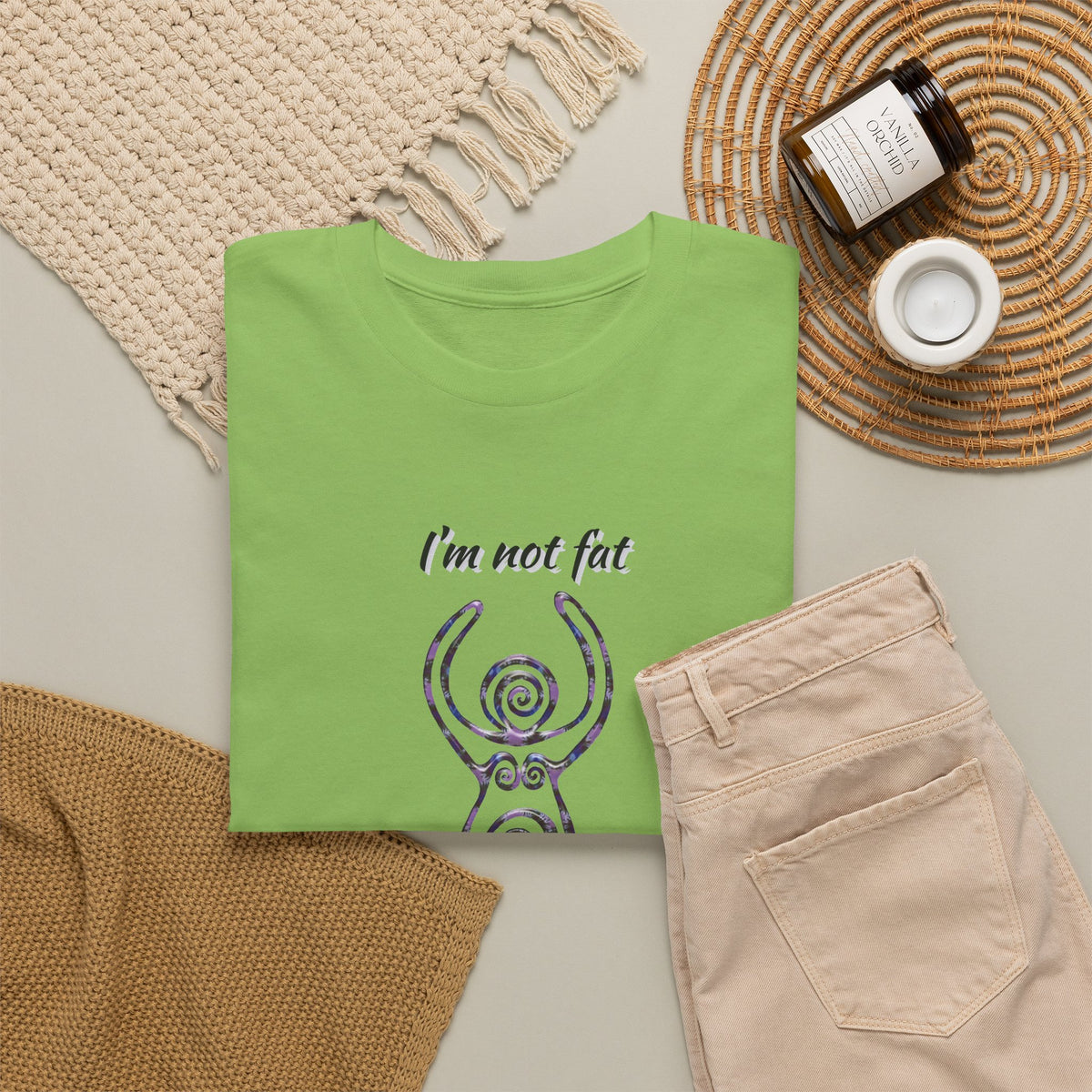 Goddess Sized Tee — "I'm not fat, I'm Goddess Sized" Empowerment T‑Shirt | Andi B. Designs