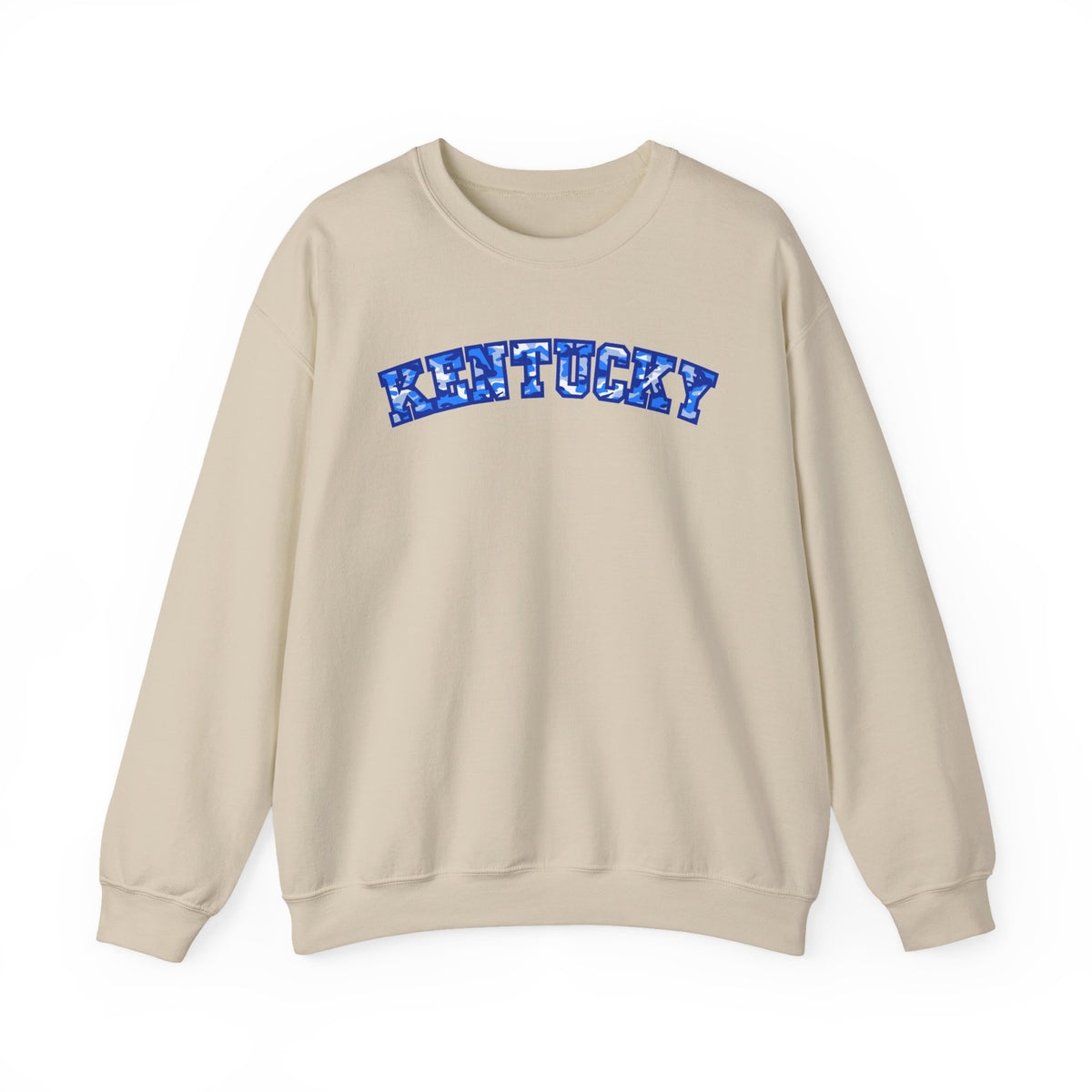 Kentucky Bright Blue Camo Crewneck Sweatshirt