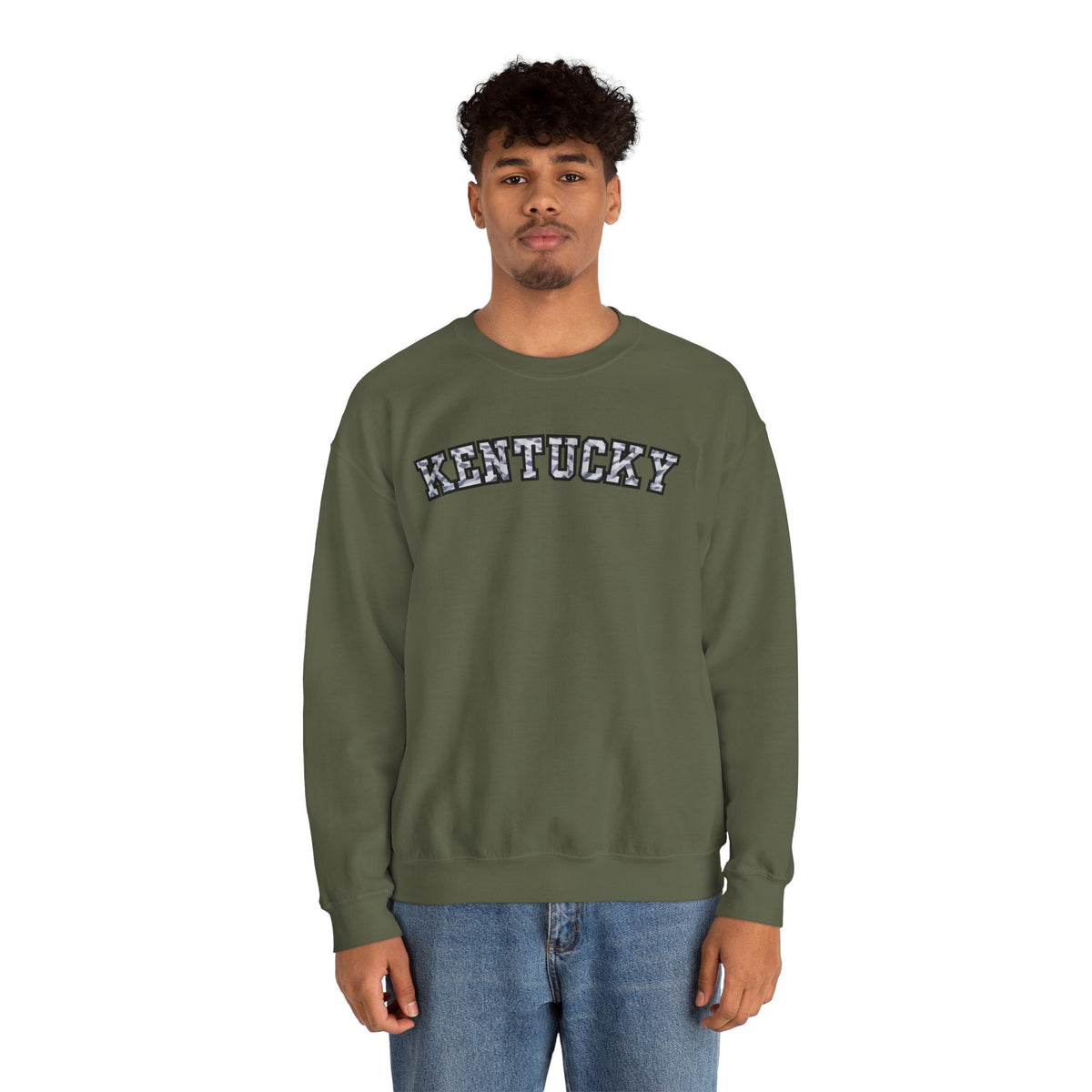 Kentucky Grey Modern Camo Crewneck Sweatshirt