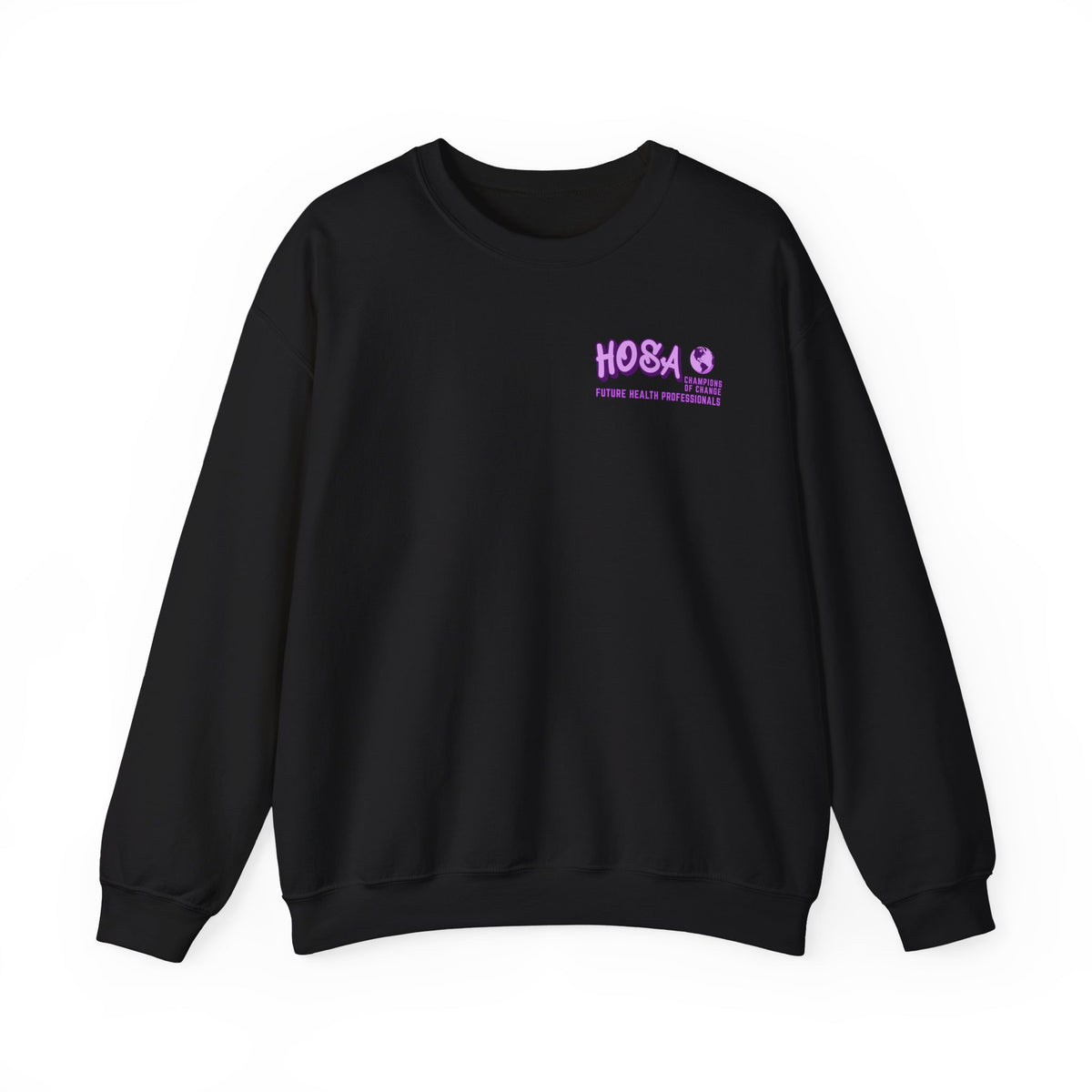 HOSA Concert Style Crewneck Sweatshirt, Cozy Unisex Sweatshirt, Ideal for Health Students | Purple Gildan Edition