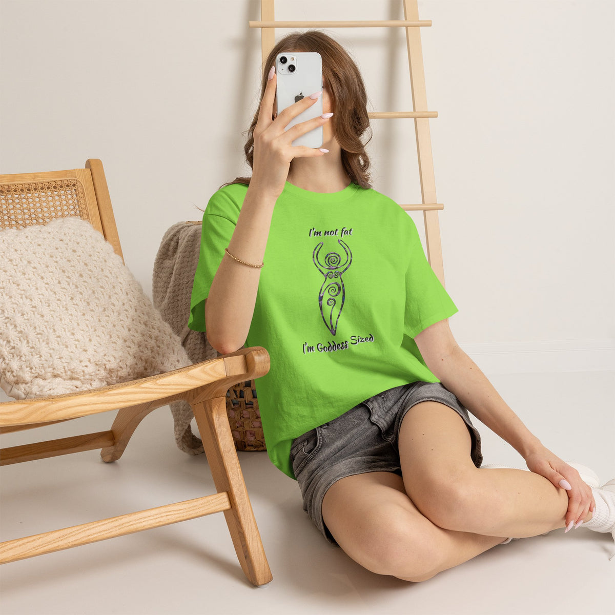 Goddess Sized Tee — "I'm not fat, I'm Goddess Sized" Empowerment T‑Shirt | Andi B. Designs