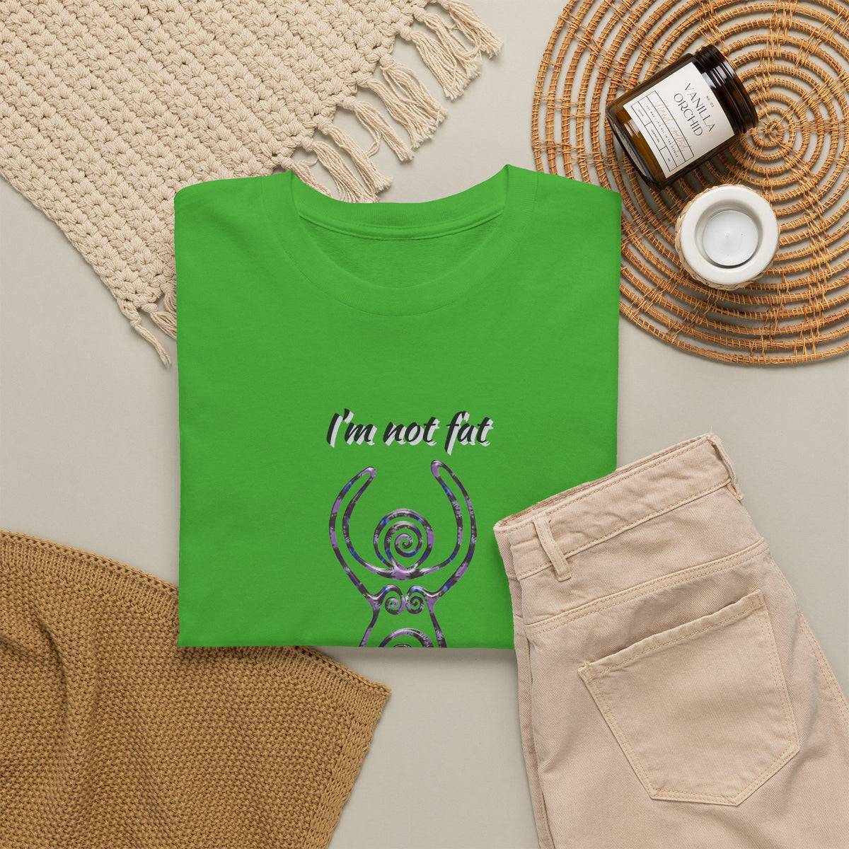 Goddess Sized Tee — "I'm not fat, I'm Goddess Sized" Empowerment T‑Shirt | Andi B. Designs