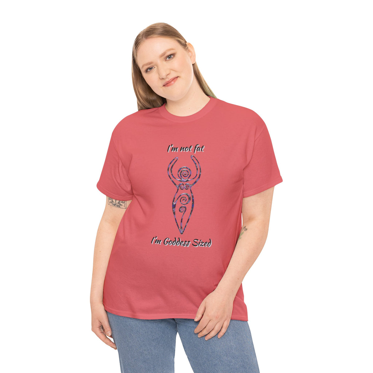 Goddess Sized Tee — "I'm not fat, I'm Goddess Sized" Empowerment T‑Shirt | Andi B. Designs