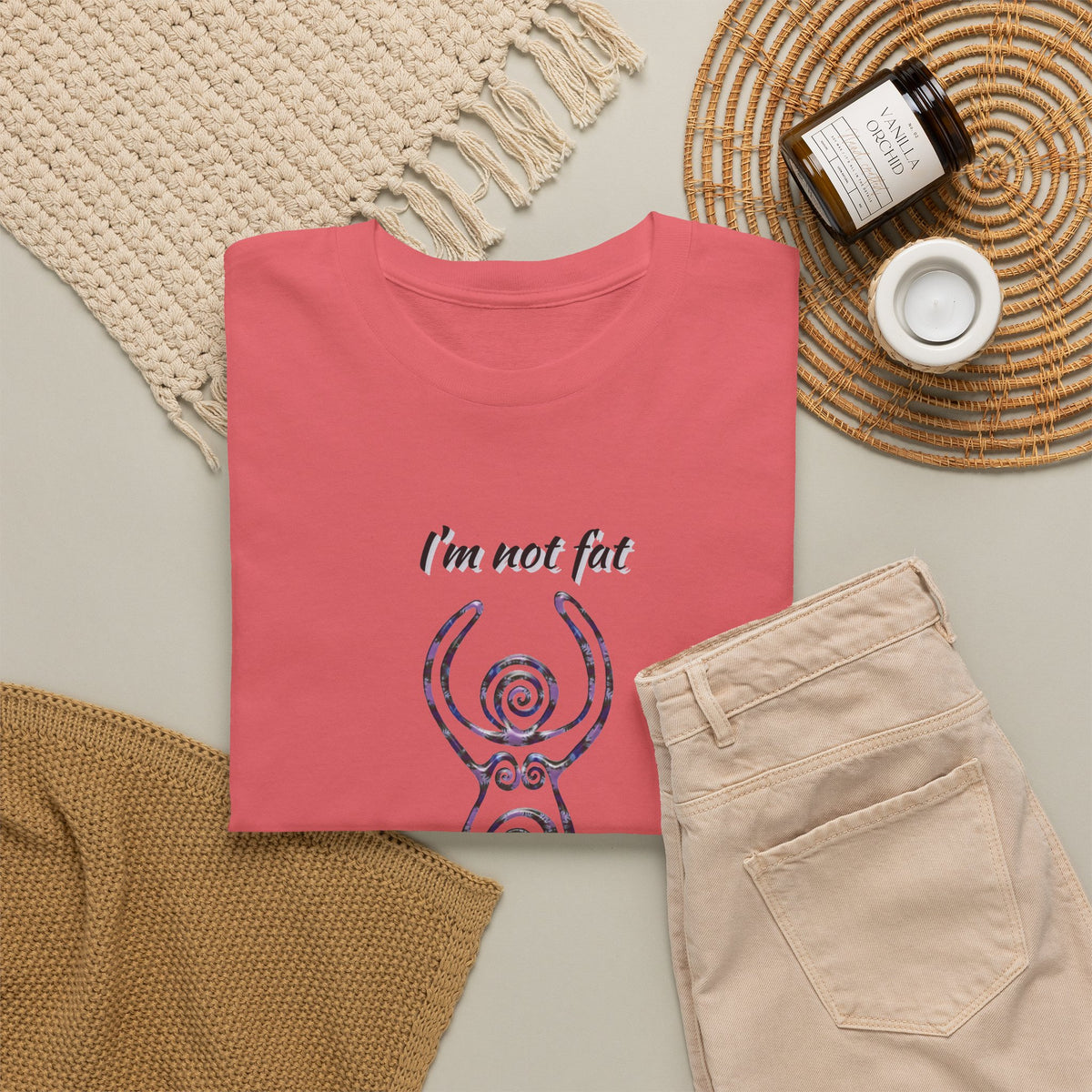 Goddess Sized Tee — "I'm not fat, I'm Goddess Sized" Empowerment T‑Shirt | Andi B. Designs