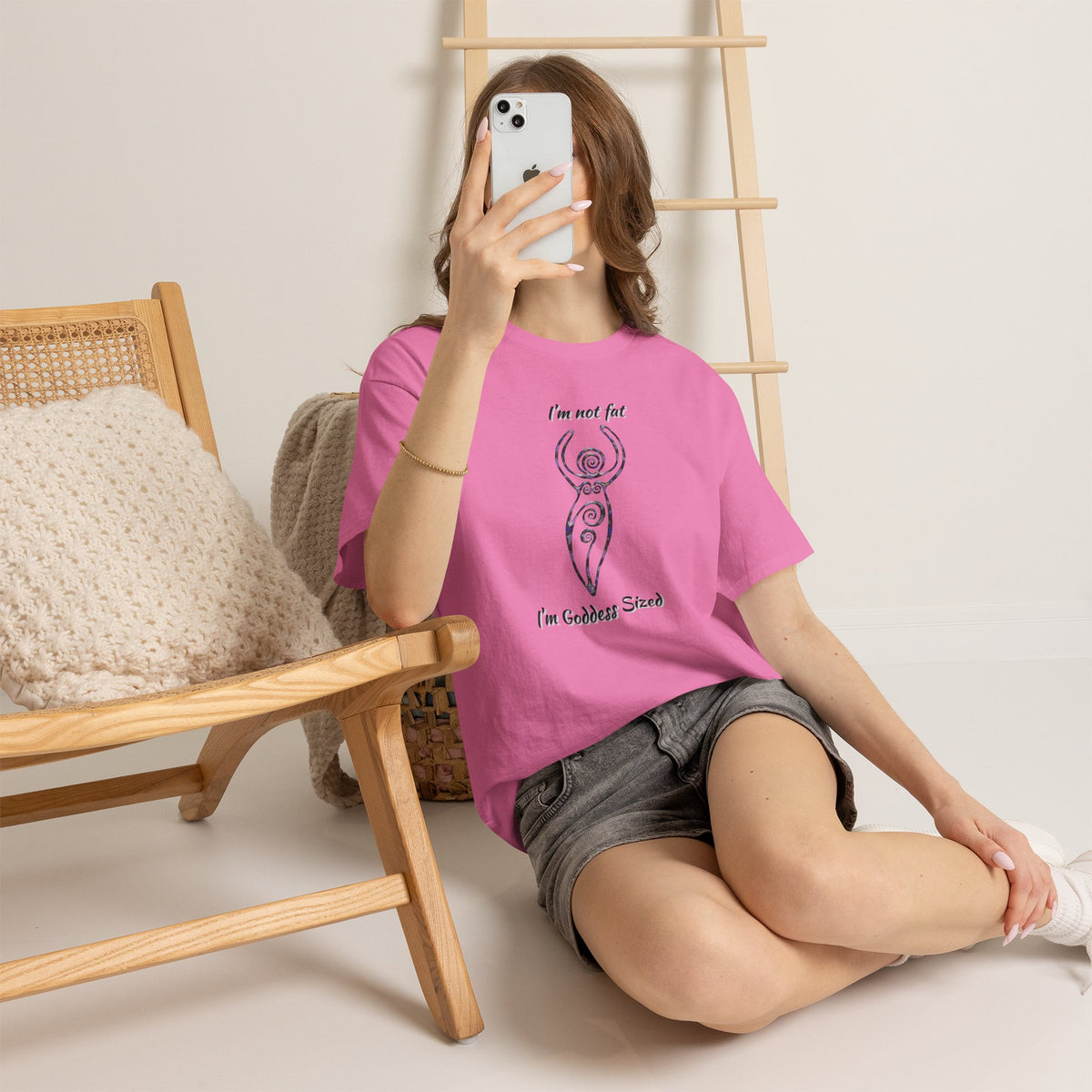 Goddess Sized Tee — "I'm not fat, I'm Goddess Sized" Empowerment T‑Shirt | Andi B. Designs