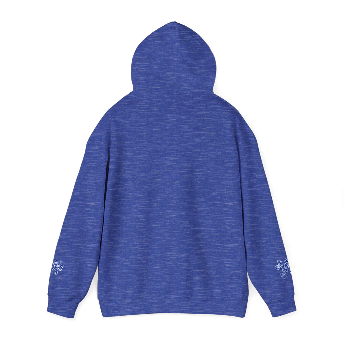 Polka Dot Bow Hoodie — Cute Blue Ribbon Graphic Sweatshirt