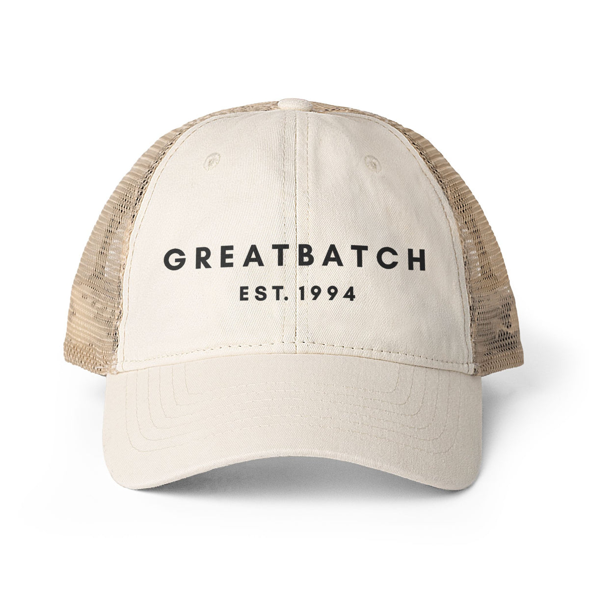 The Greatbatch Hat | Black Font Patterned Bill